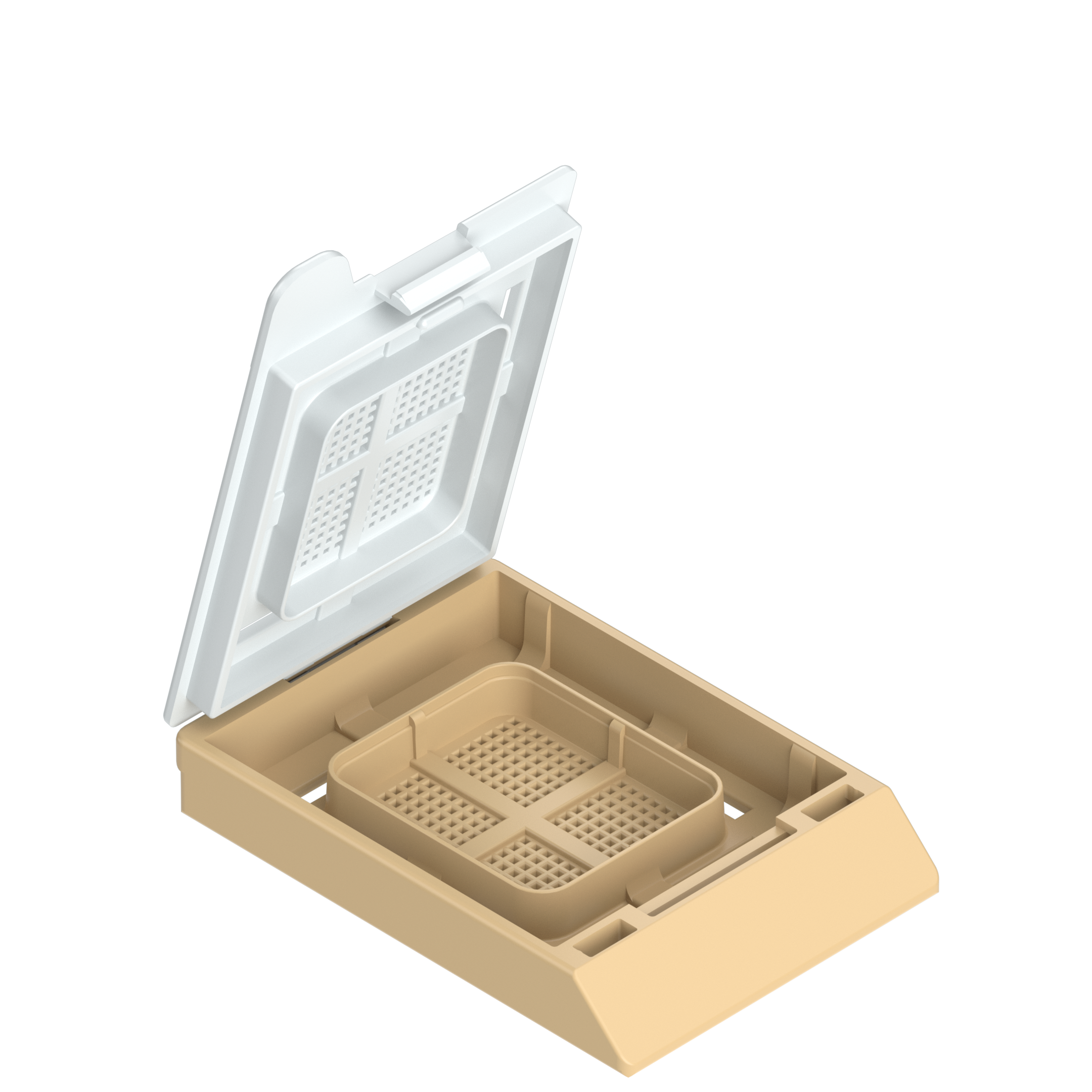 Einbettkassetten - Bionet beige mit Deckel