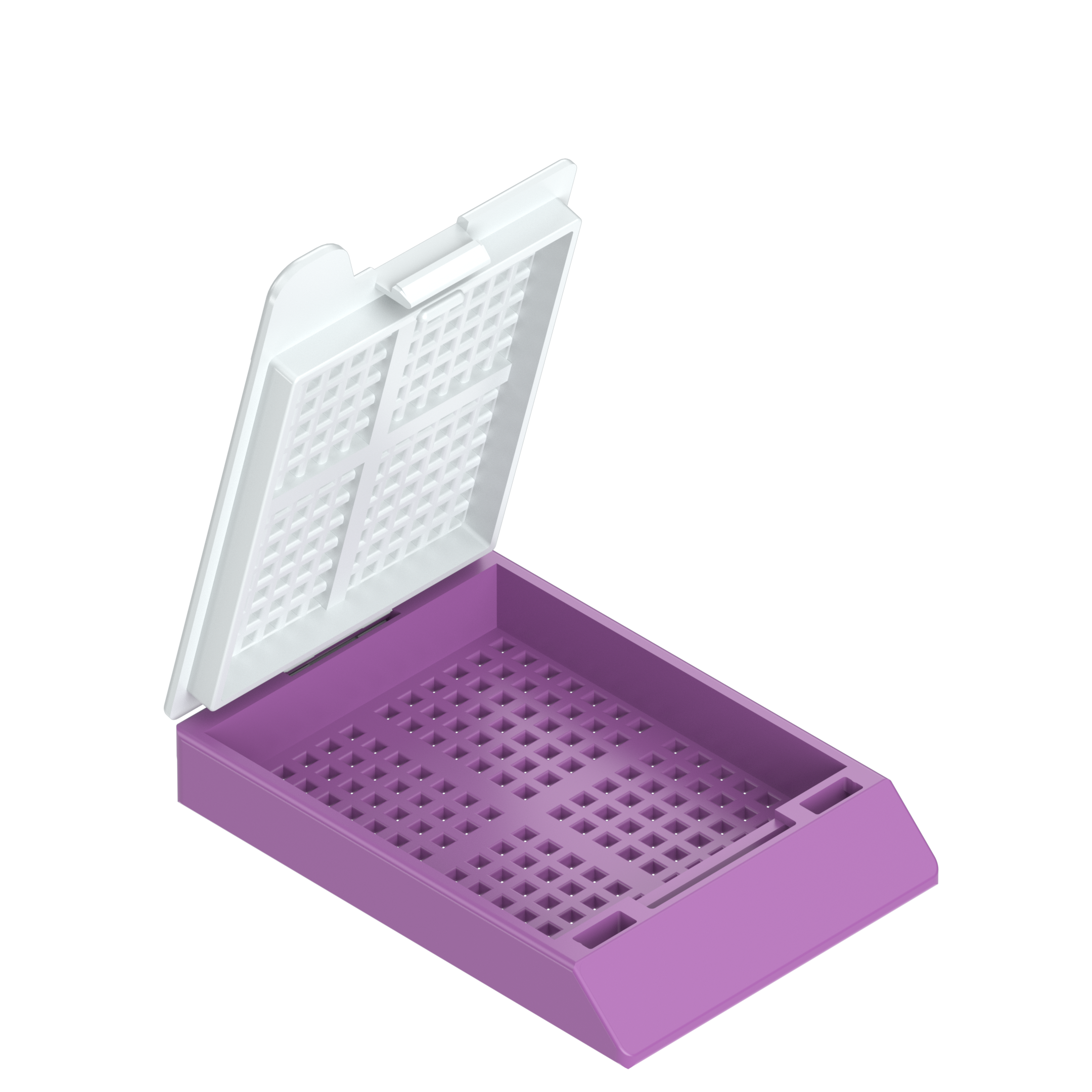 Einbettkassetten - Biopsie dunkelviolett mit Deckel