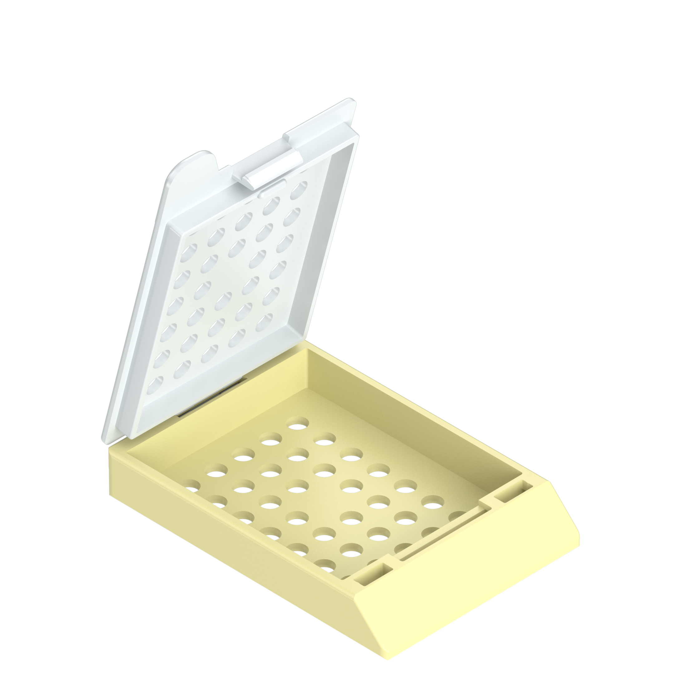 Einbettkassetten - Standard pastellgelb mit Deckel