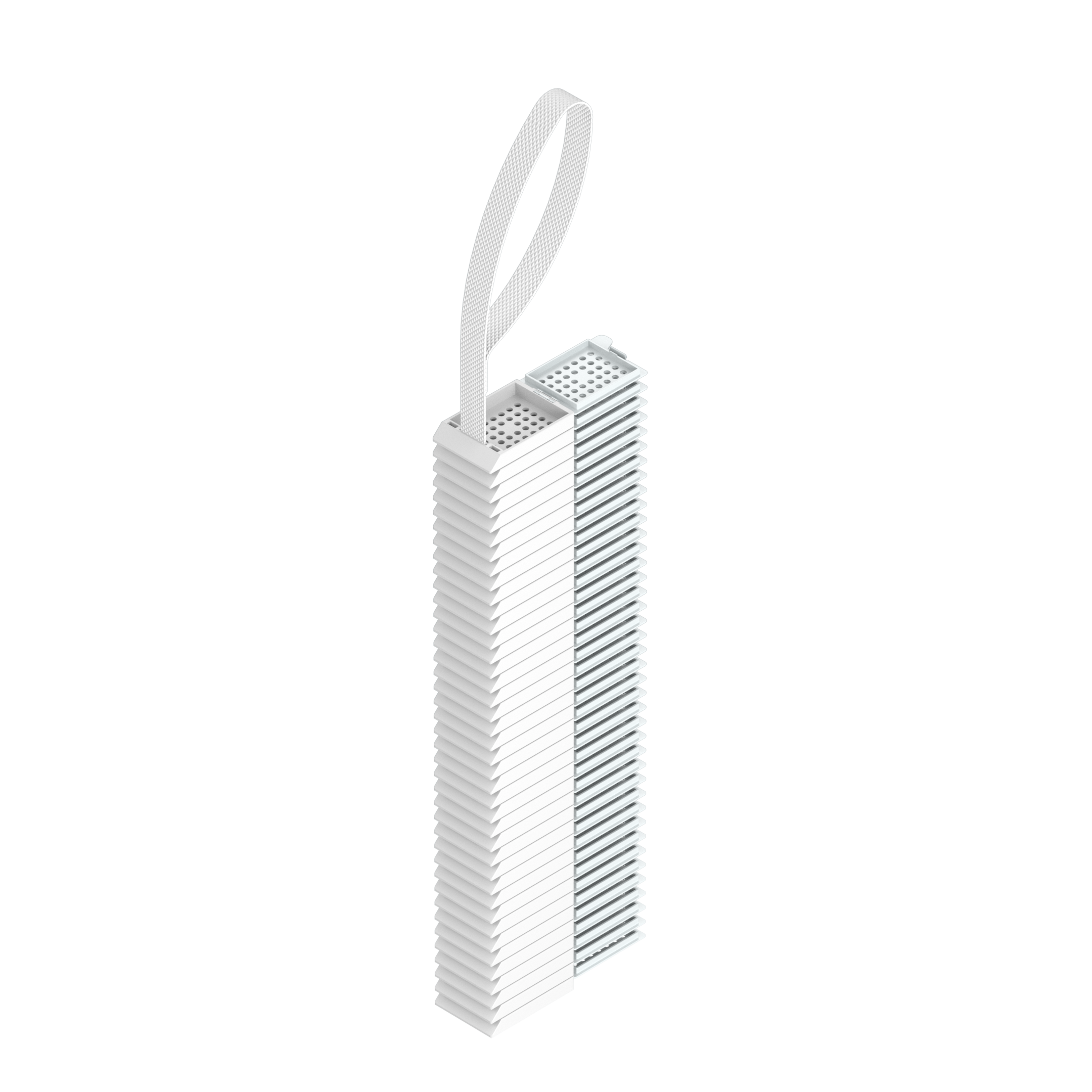 Lasereinbettkassetten - Standard weiß mit Deckel am Band