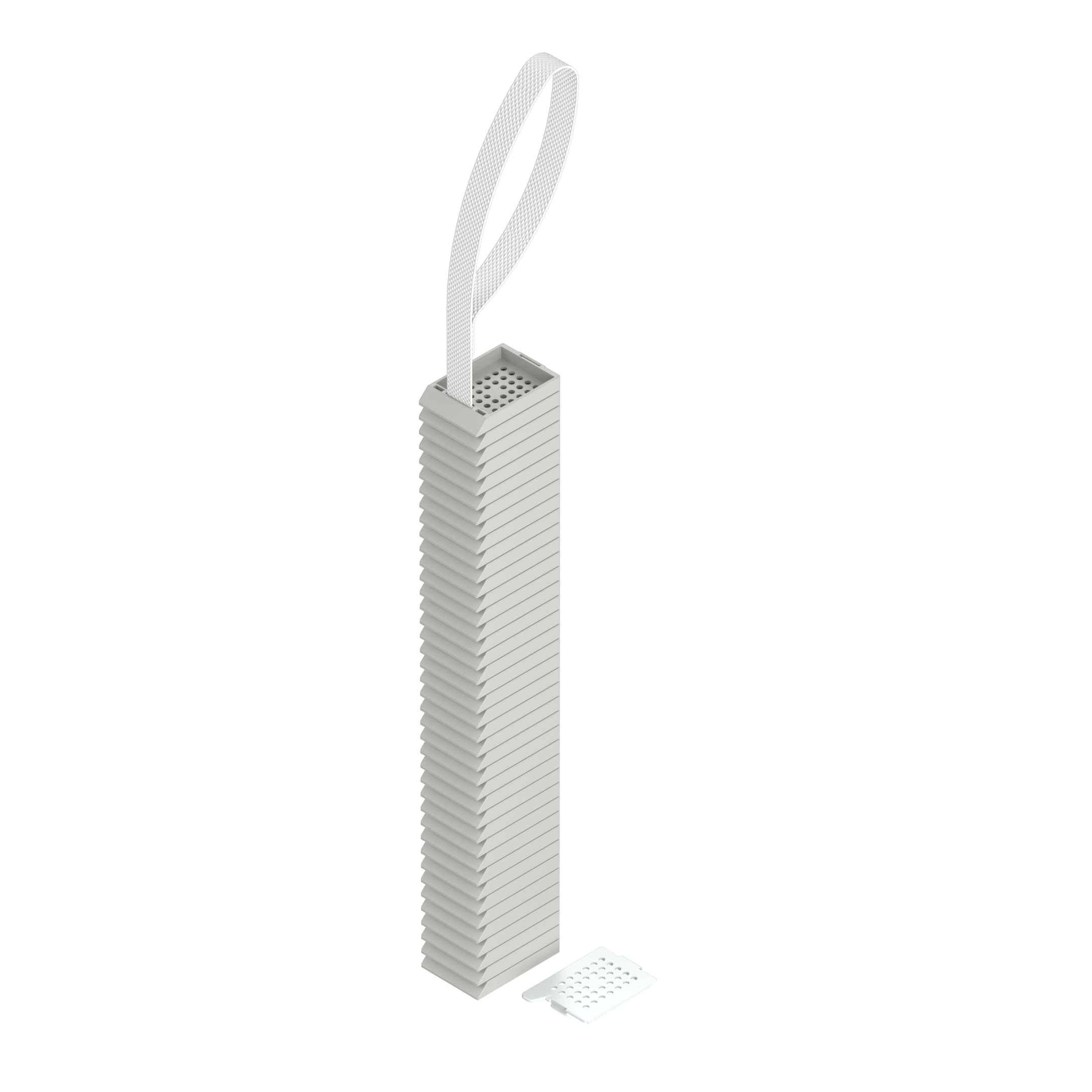 Lasereinbettkassetten - Standard hellgrau am Band, beiliegender Deckel