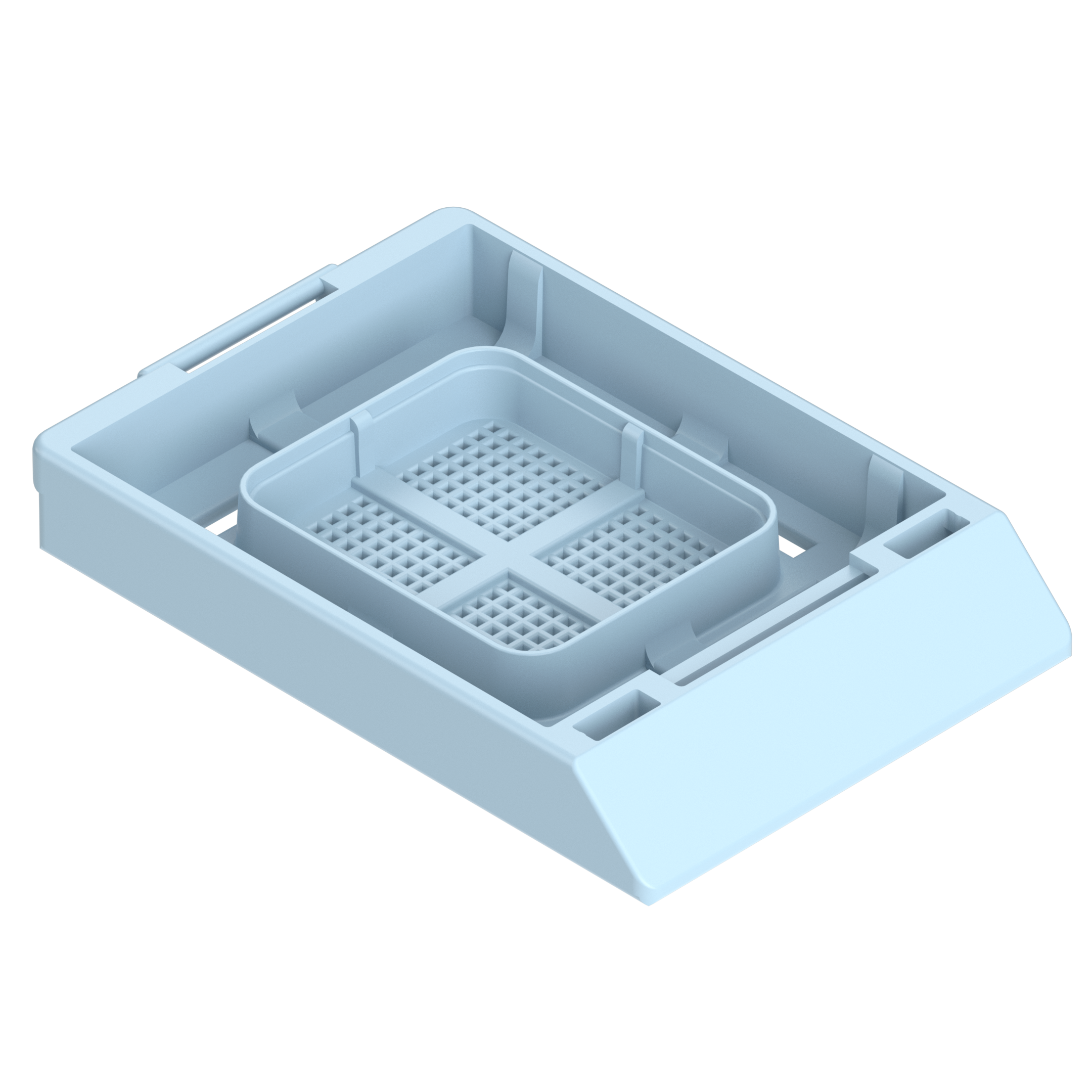 Einbettkassetten - Bionet pastellblau ohne Deckel