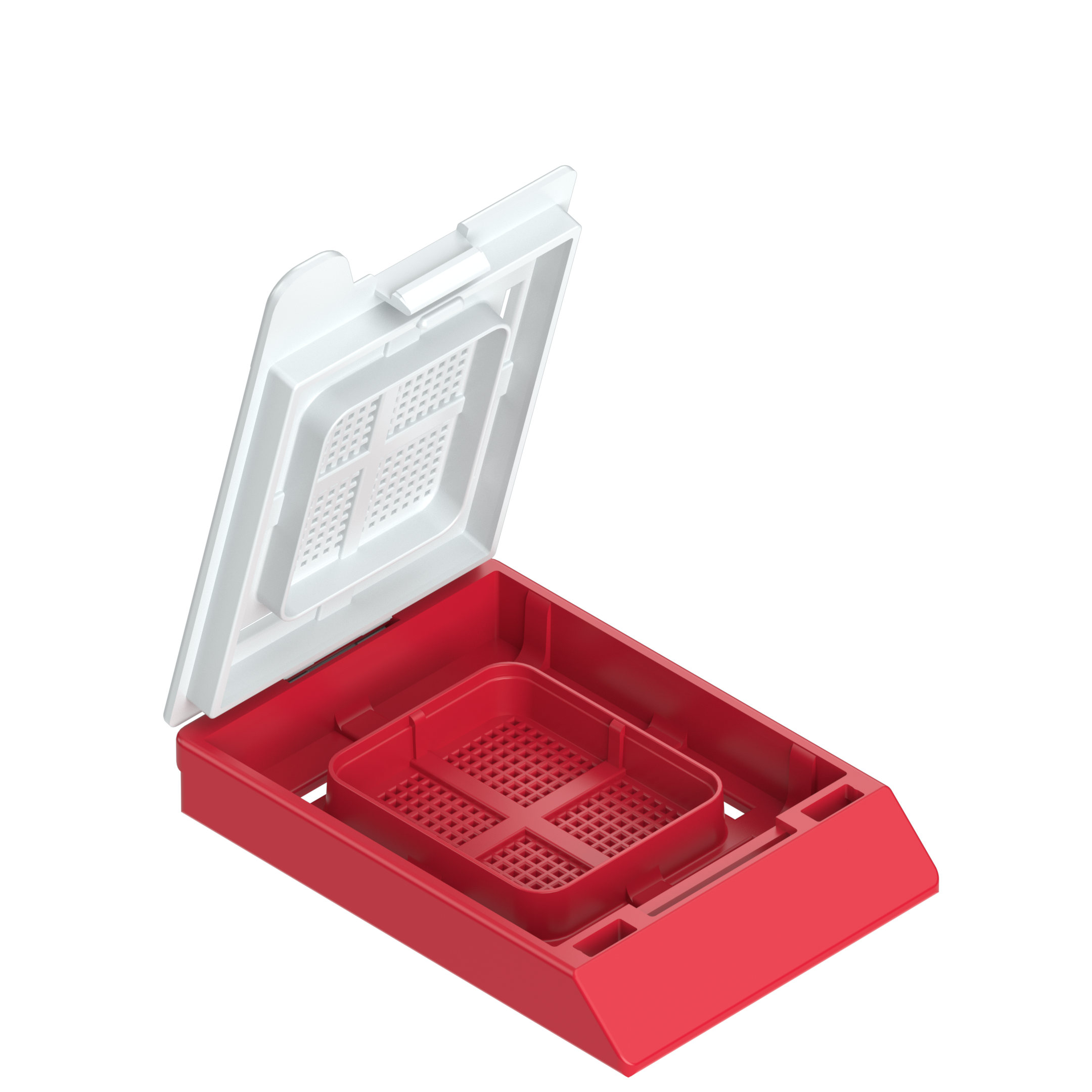 Einbettkassetten - Bionet rot mit Deckel