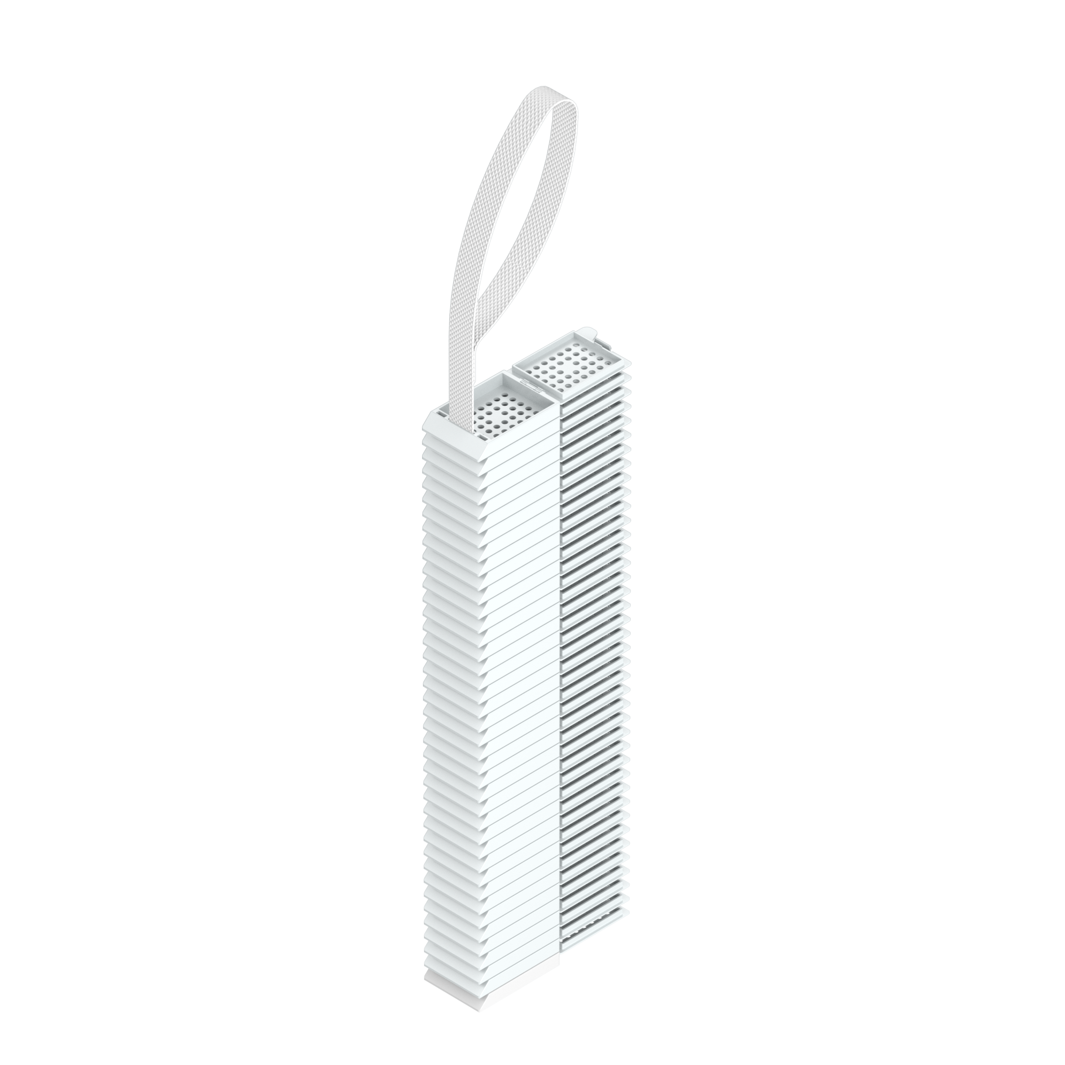 Einbettkassetten - Standard weiß mit Deckel am Band