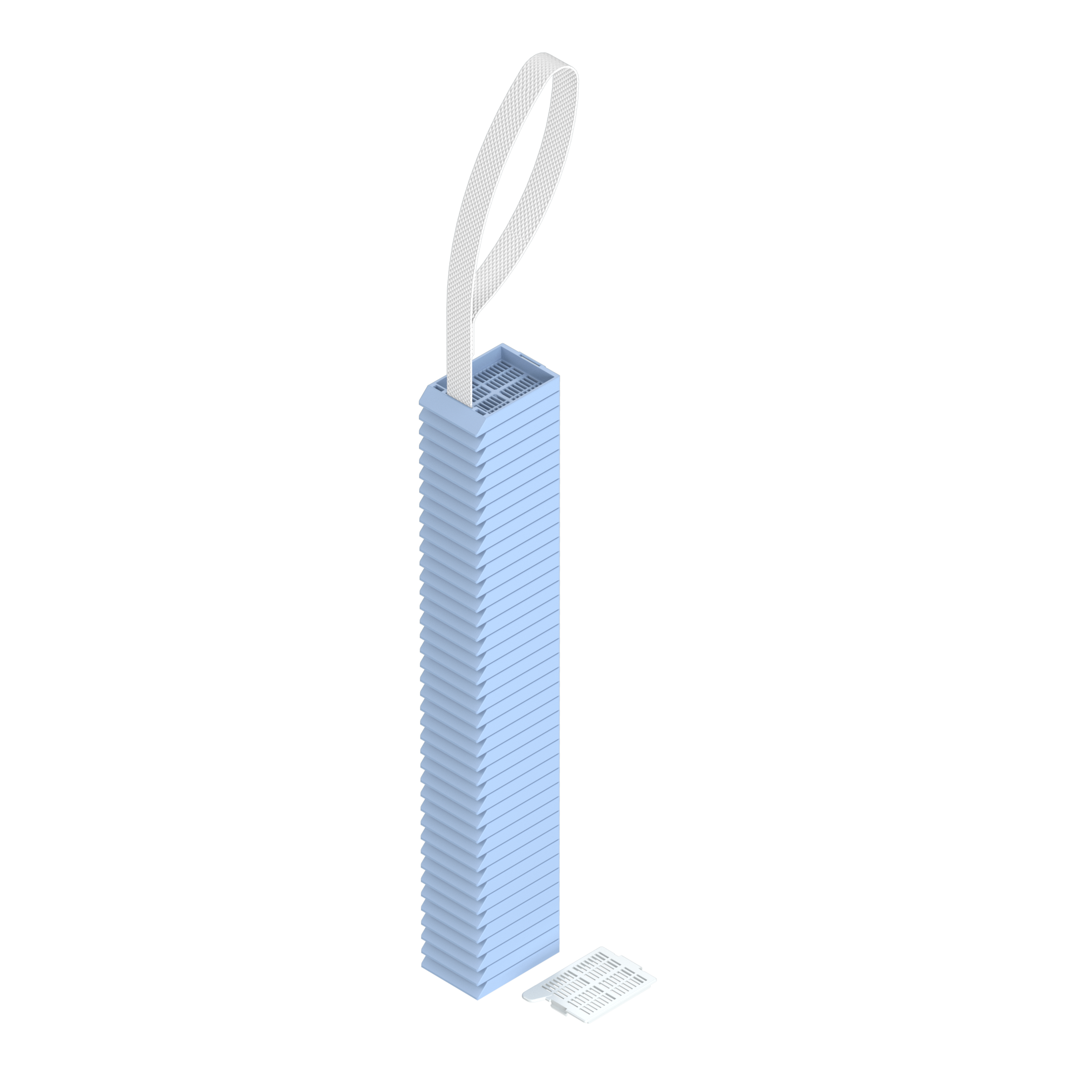 Lasereinbettkassetten - Universal hellblau am Band, beiliegender Deckel