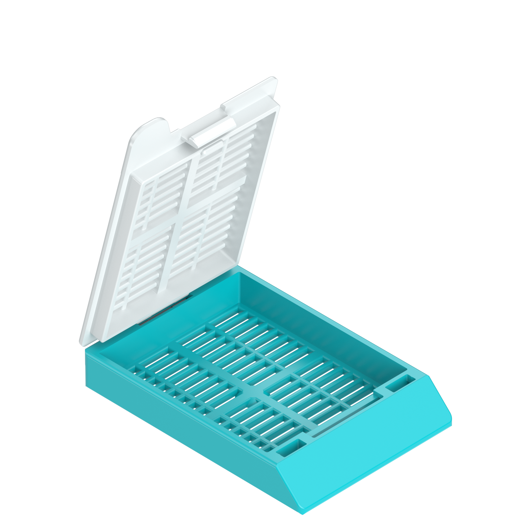 Einbettkassetten - Universal türkis mit Deckel