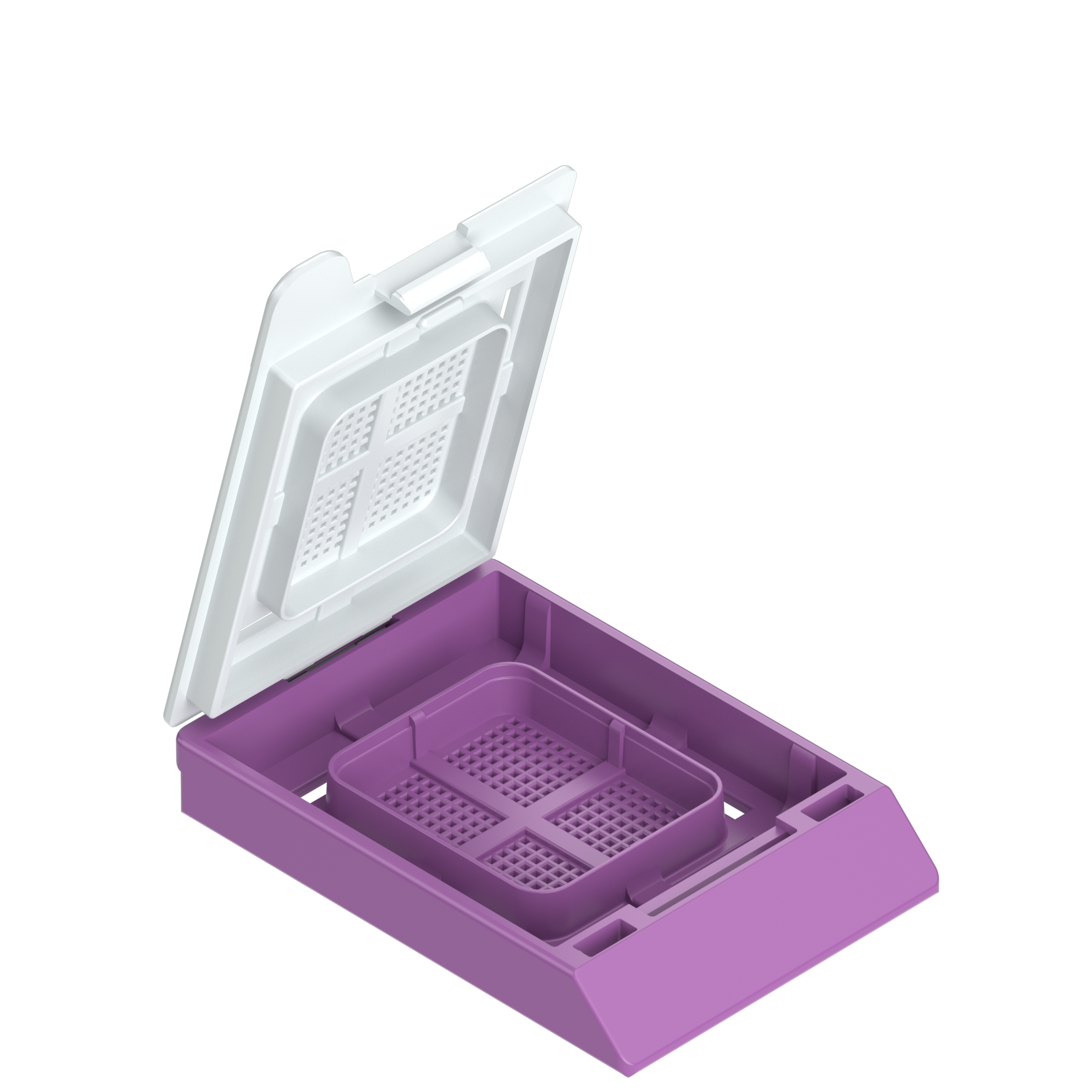 Einbettkassetten - Bionet dunkelviolett mit Deckel