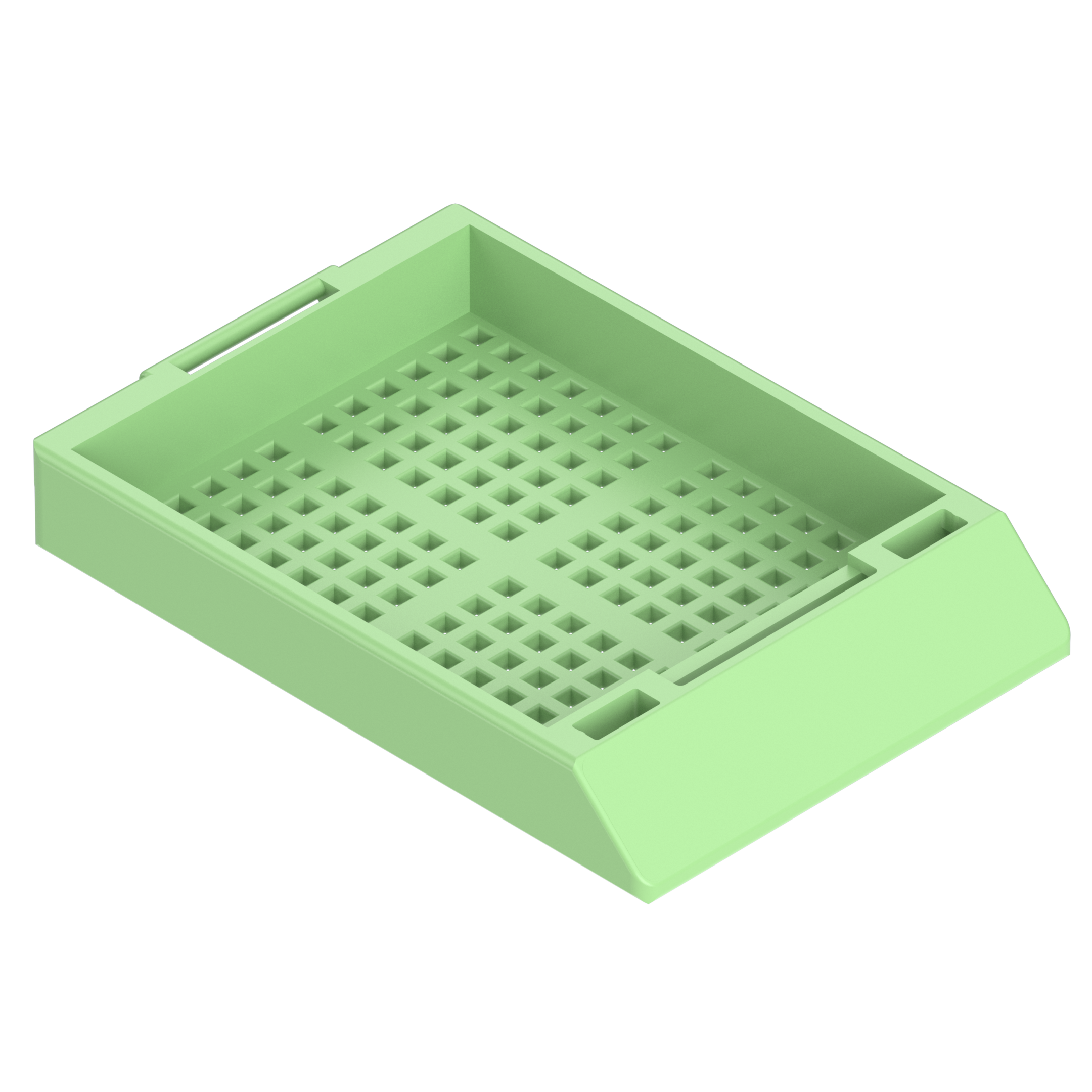 Einbettkassetten - Biopsie hellgrün ohne Deckel