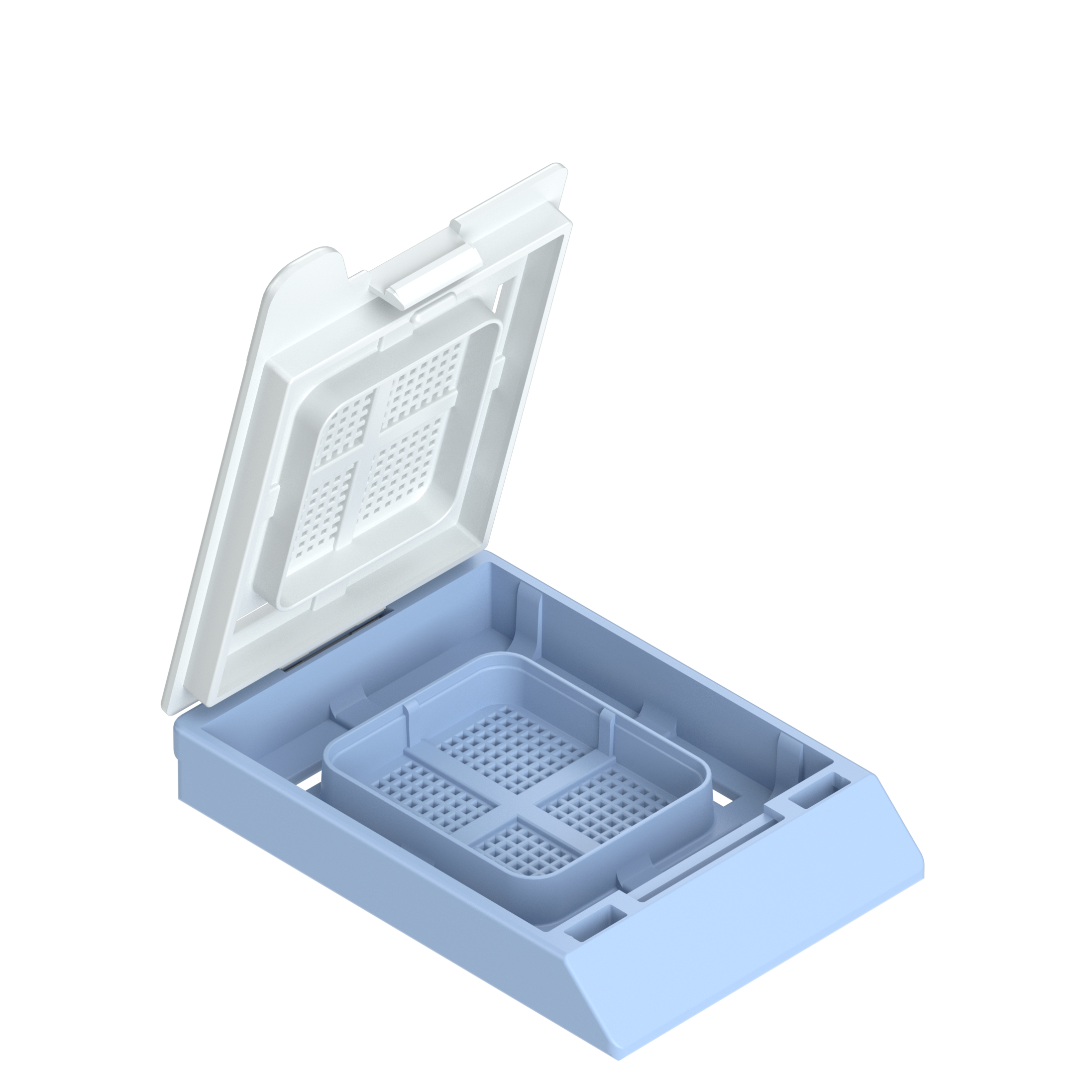 Einbettkassetten - Bionet hellblau mit Deckel