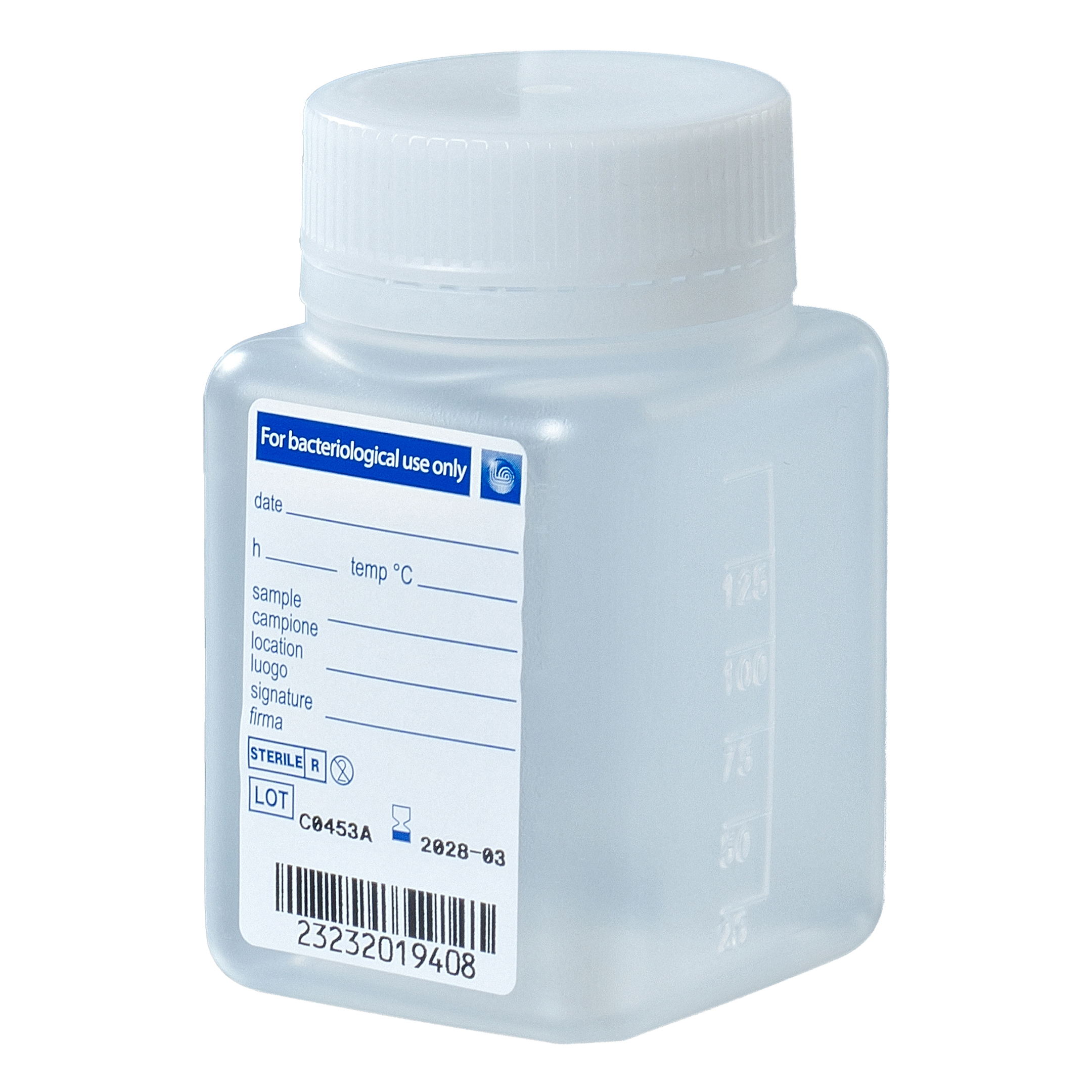 Gefäße zur Trinkwasseranalytik steril 125 ml