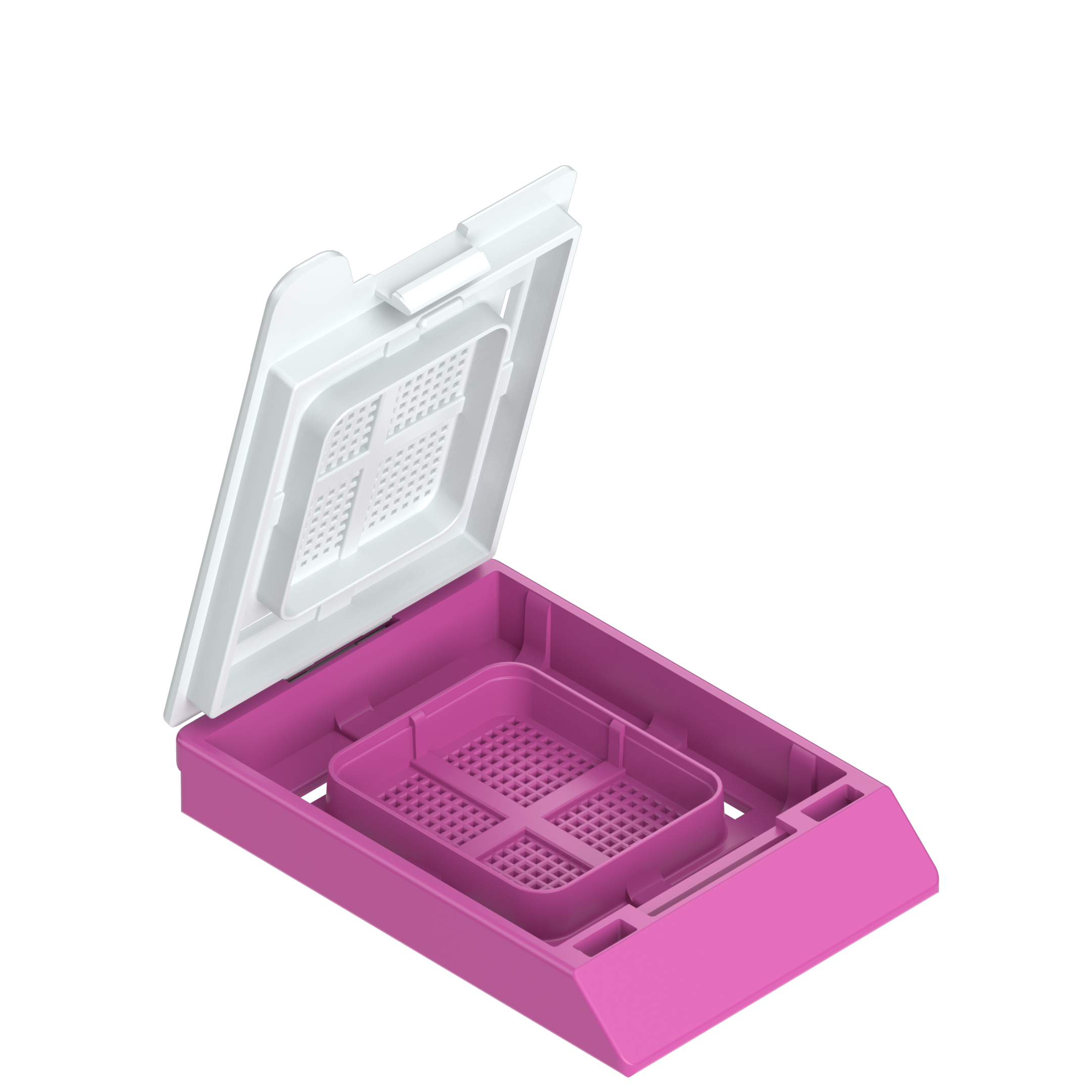 Einbettkassetten - Bionet hellviolett mit Deckel
