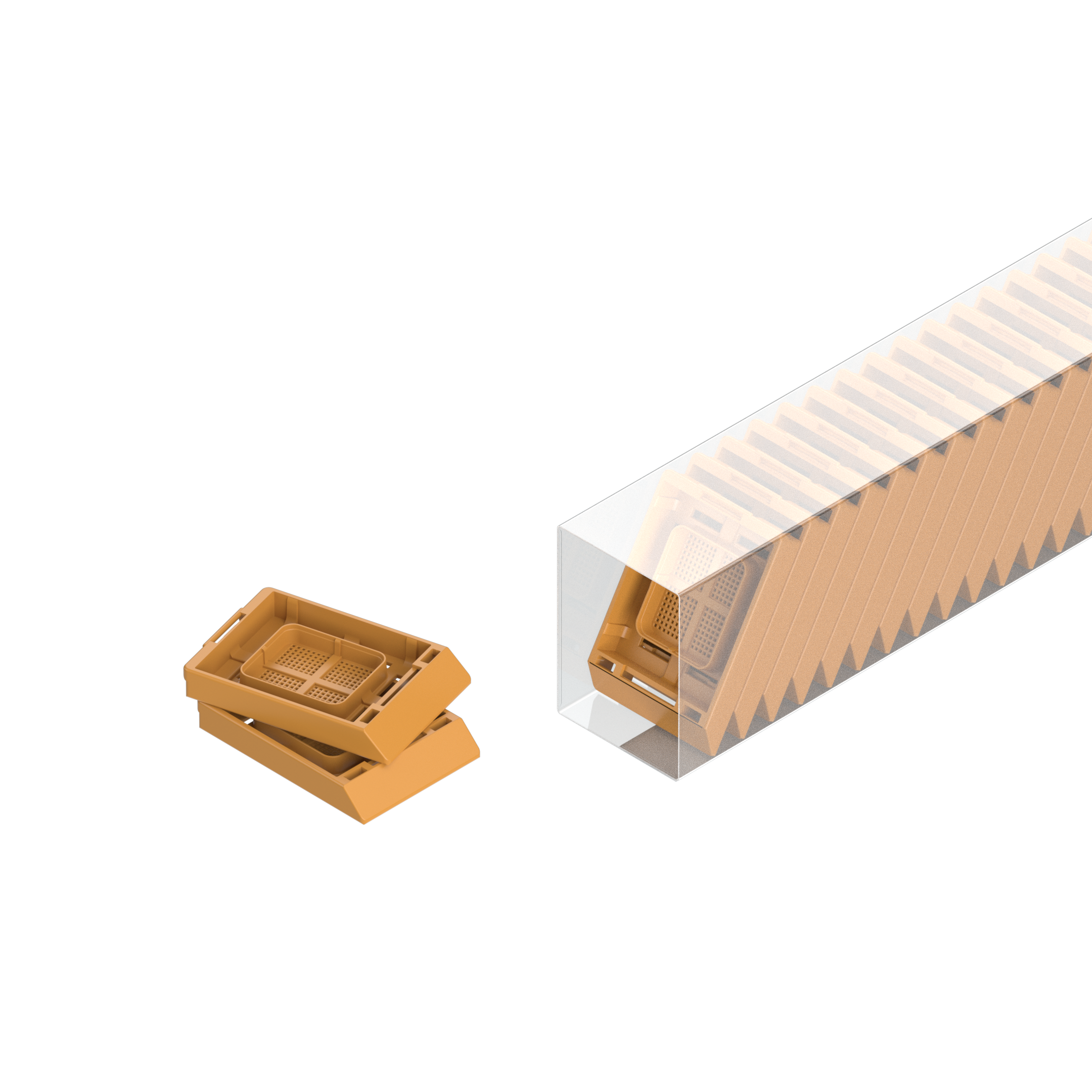 Einbettkassetten - Bionet braun ohne Deckel im Magazin