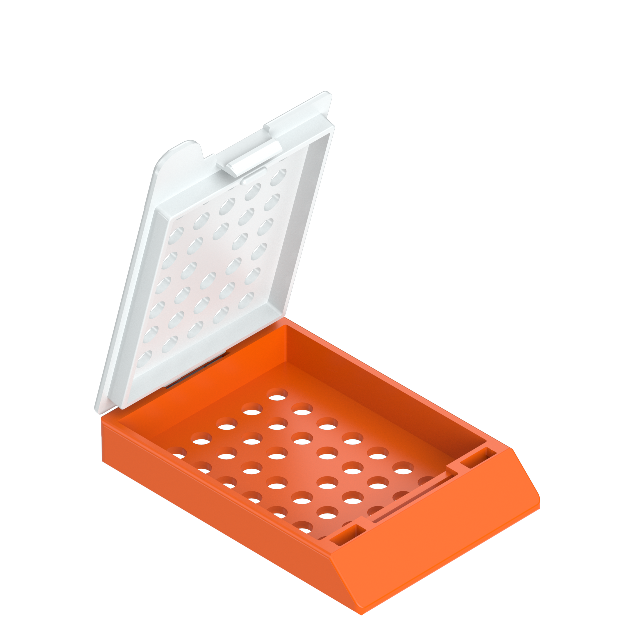 Einbettkassetten - Standard dunkelorange mit Deckel