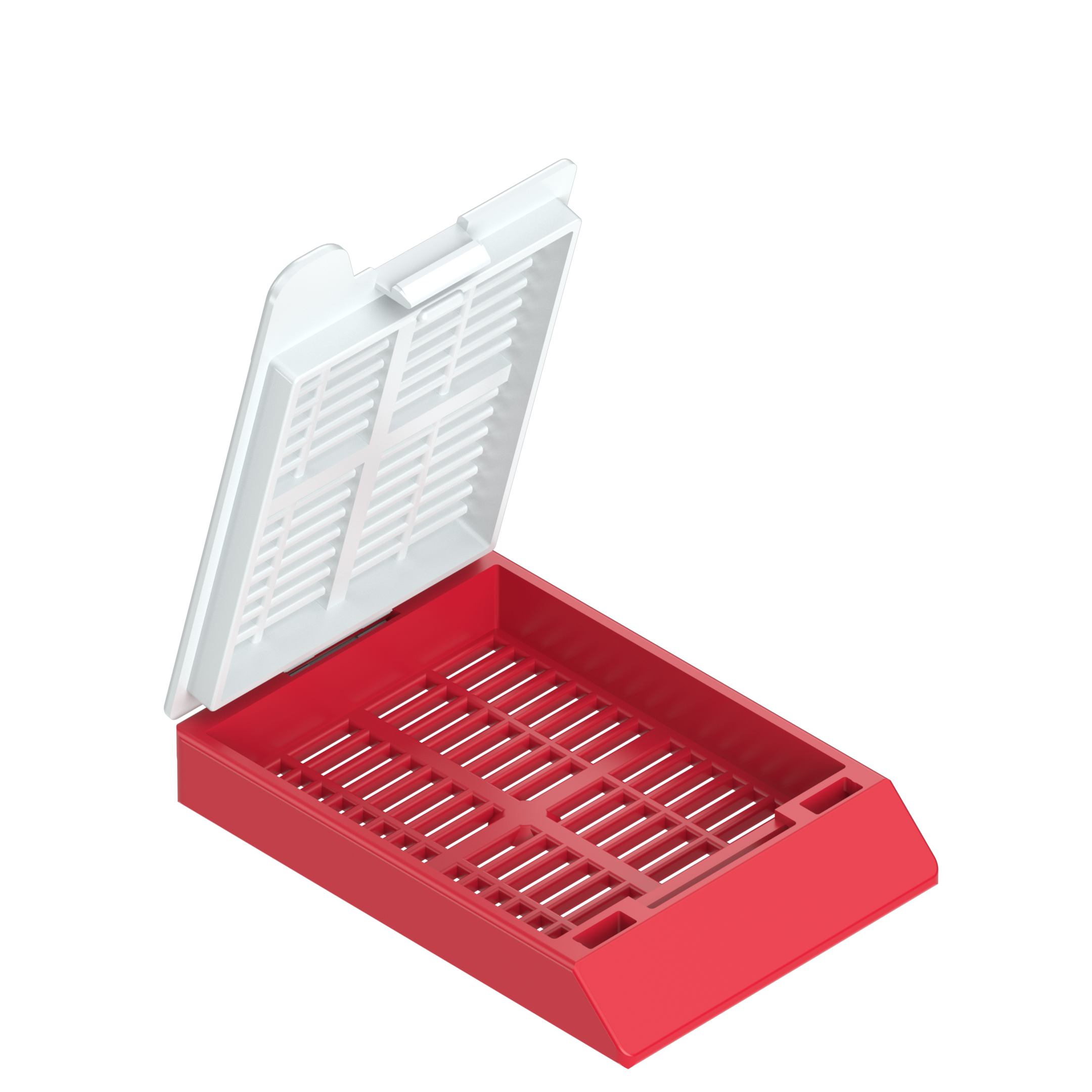 Einbettkassetten - Universal rot mit Deckel