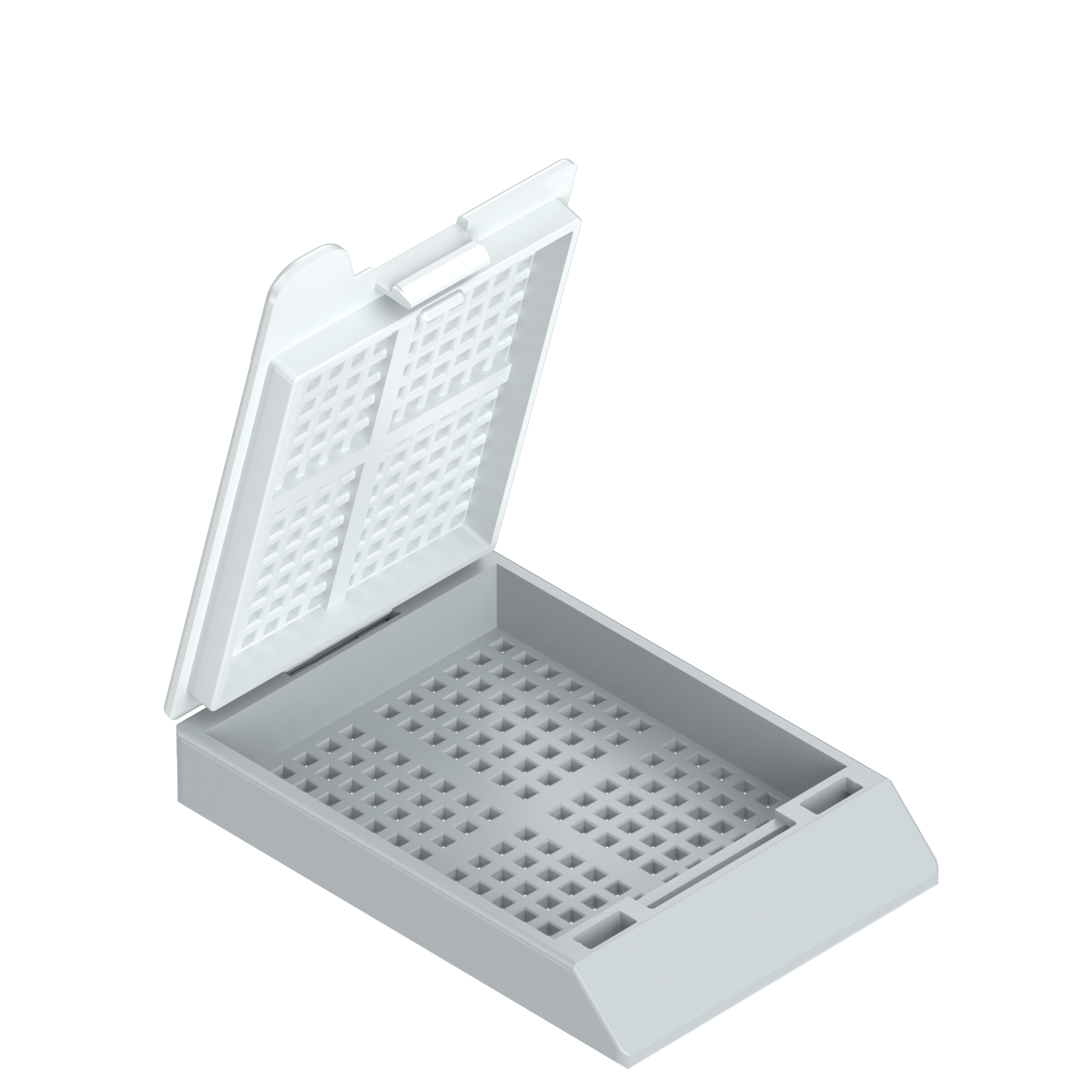 Einbettkassetten - Biopsie grau mit Deckel