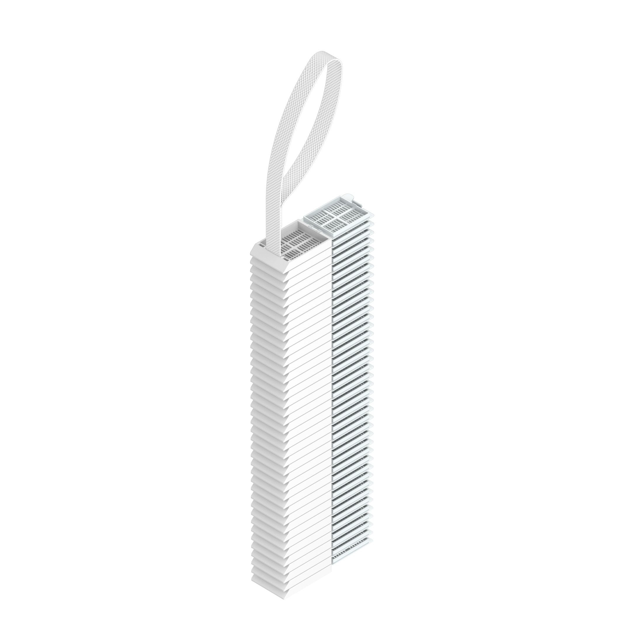 Einbettkassetten - Universal weiß mit Deckel am Band