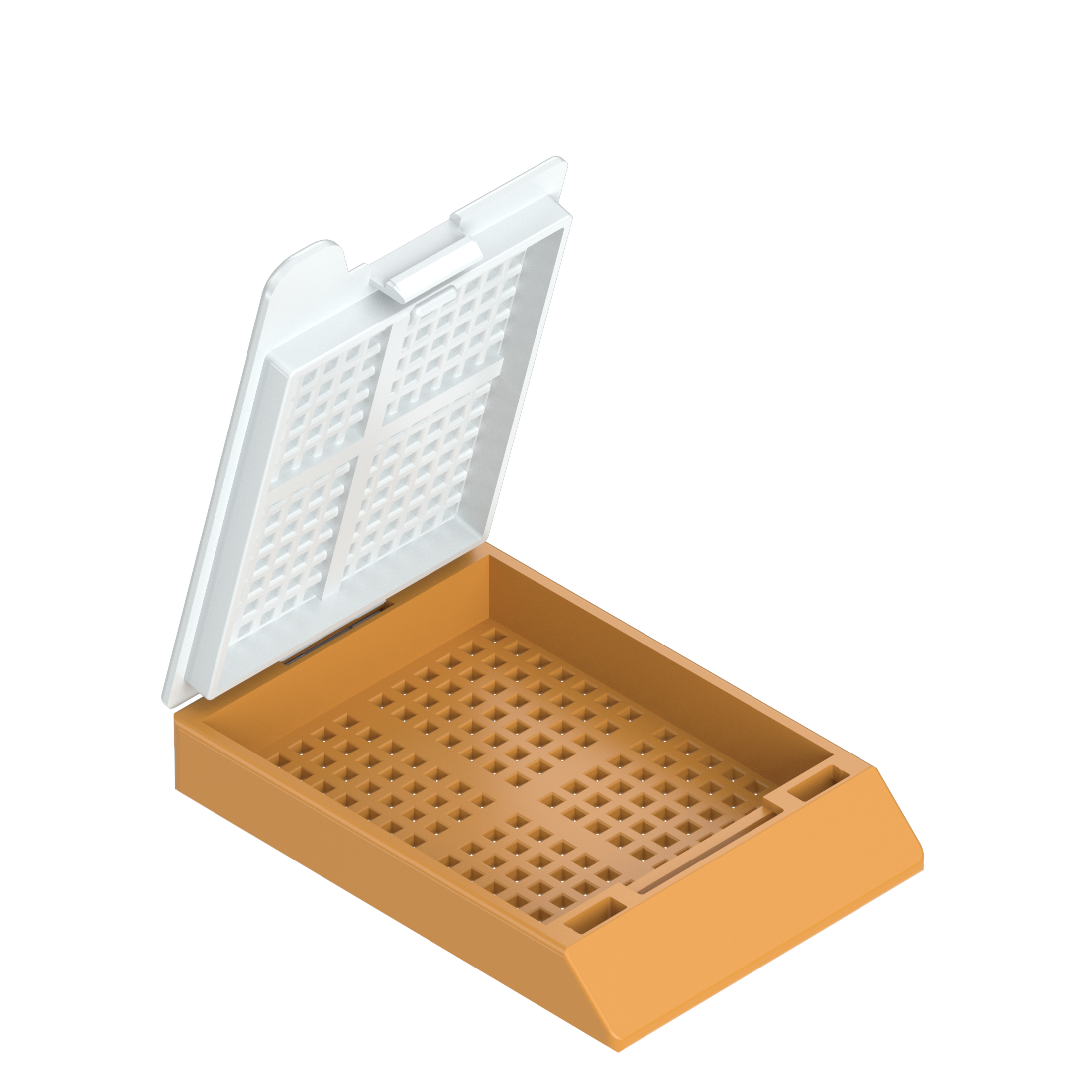 Einbettkassetten - Biopsie braun mit Deckel