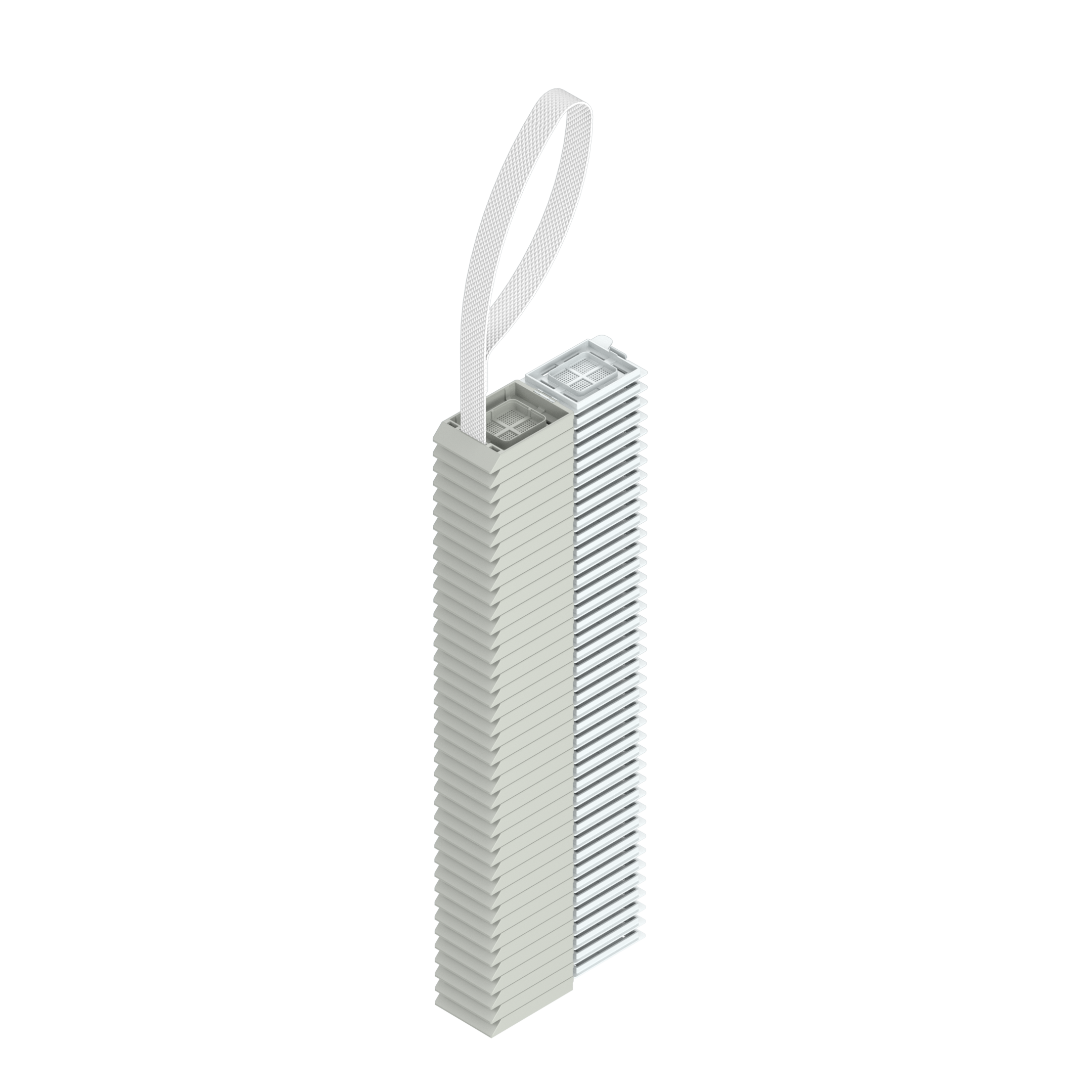 Lasereinbettkassetten - Bionet hellgrau mit Deckel am Band