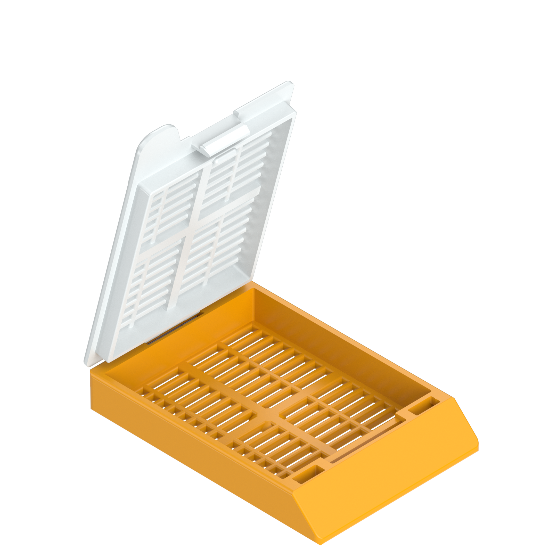 Einbettkassetten - Universal hellorange mit Deckel