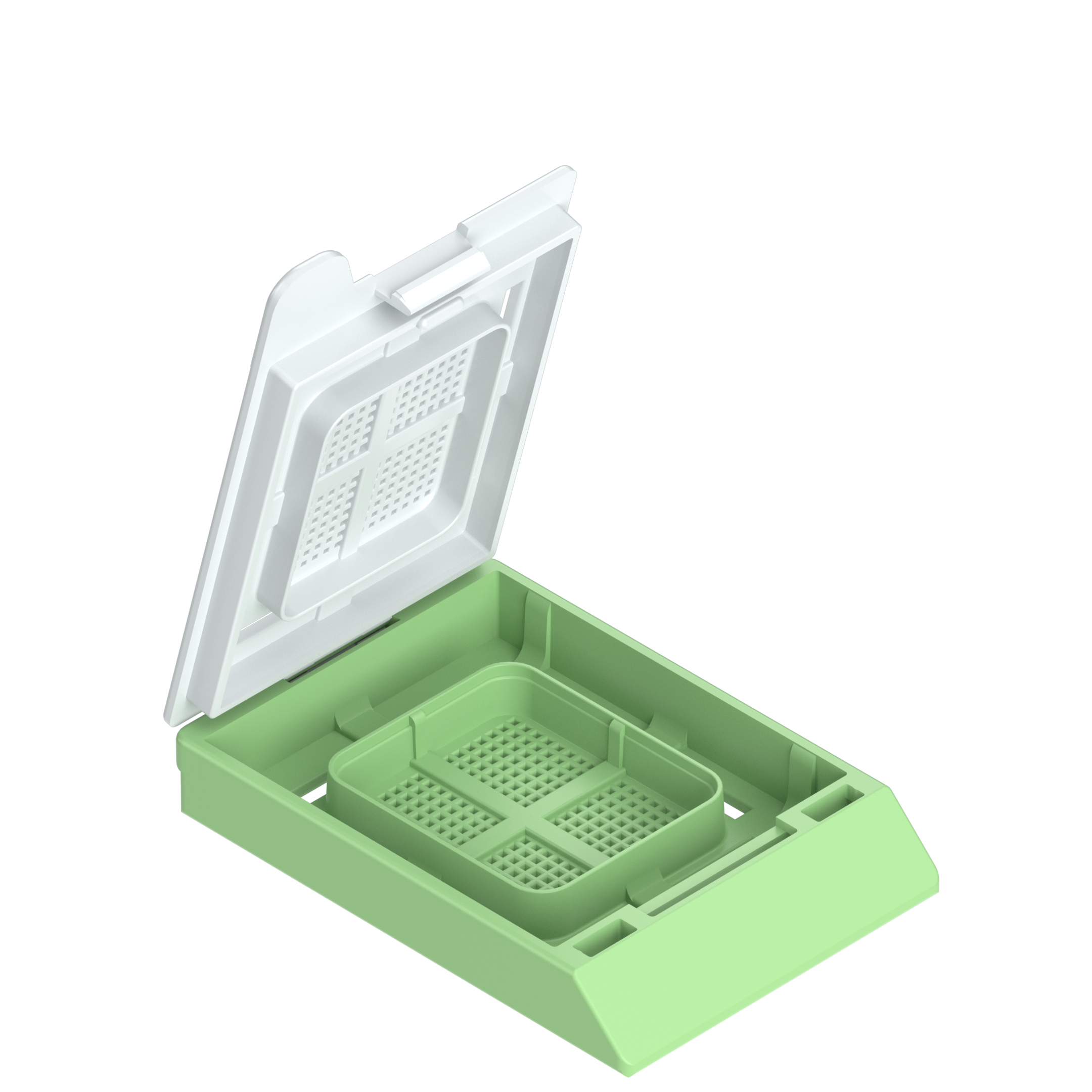 Einbettkassetten - Bionet hellgrün mit Deckel