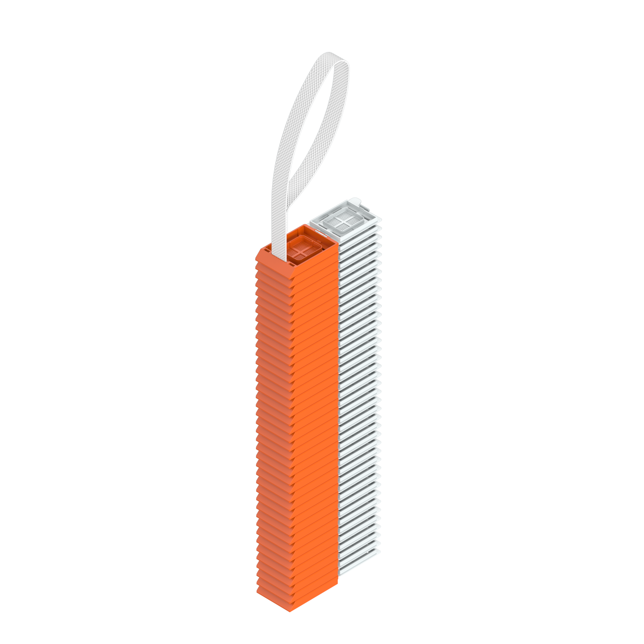 Einbettkassetten - Bionet dunkelorange mit Deckel am Band