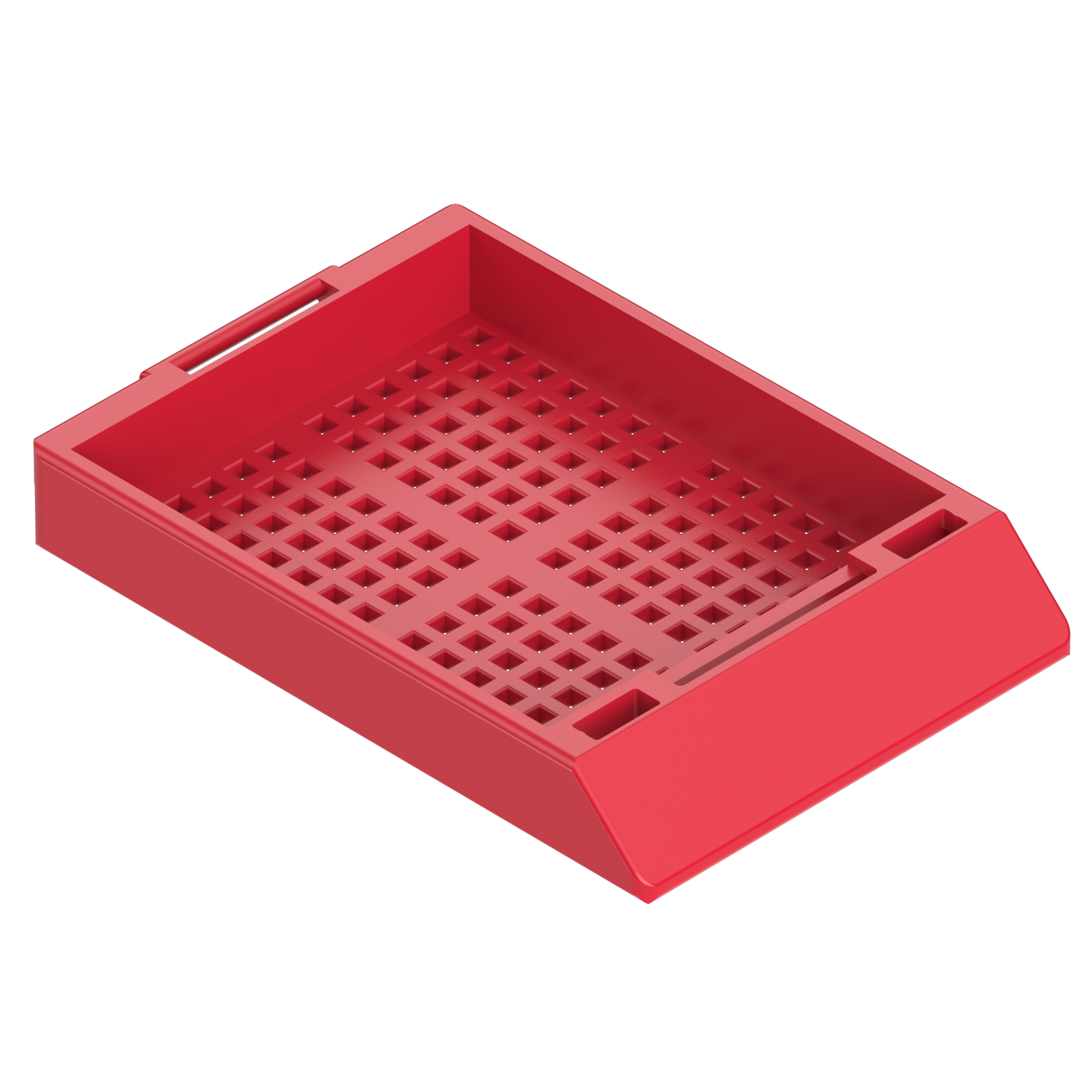 Einbettkassetten - Biopsie rot ohne Deckel
