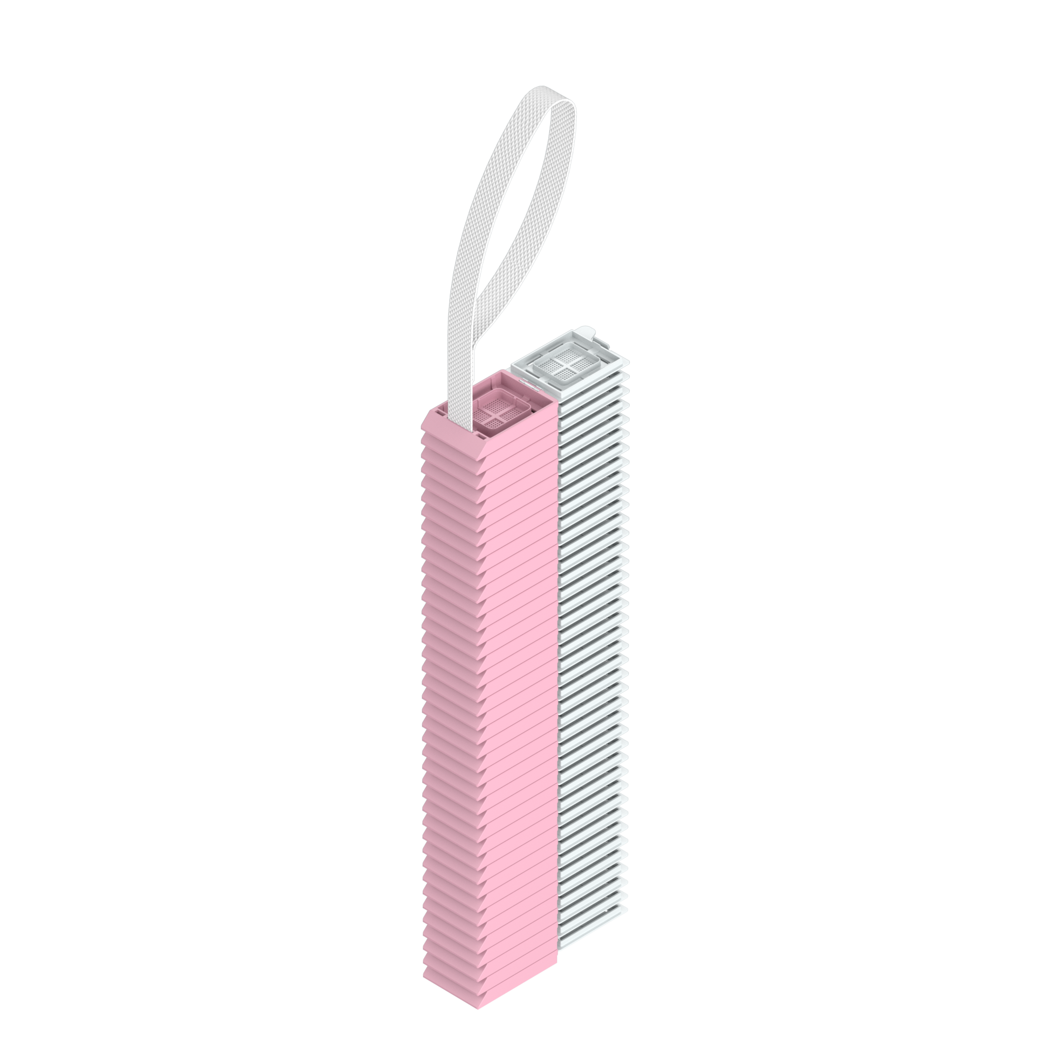 Einbettkassetten - Bionet rosa mit Deckel am Band