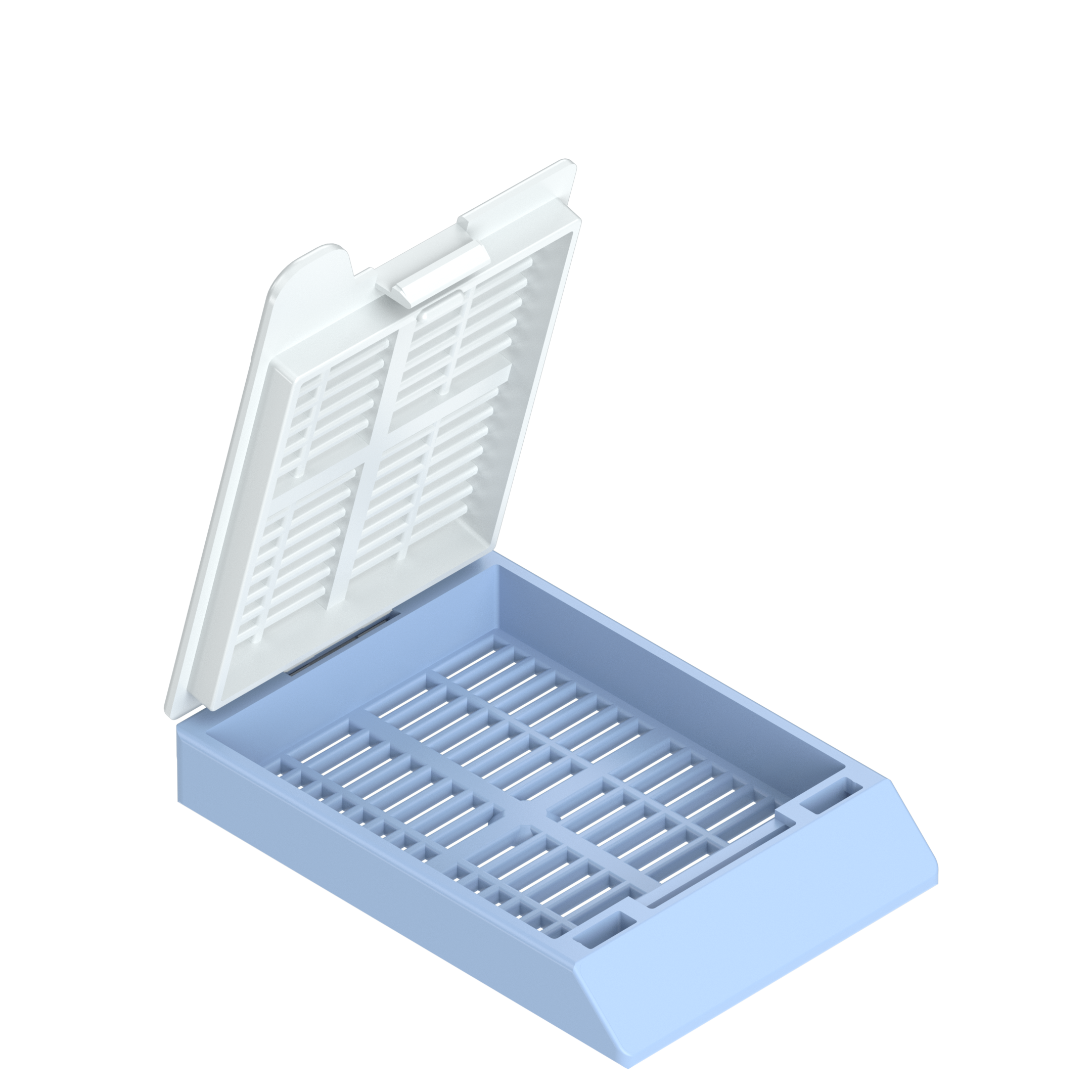 Einbettkassetten - Universal hellblau mit Deckel