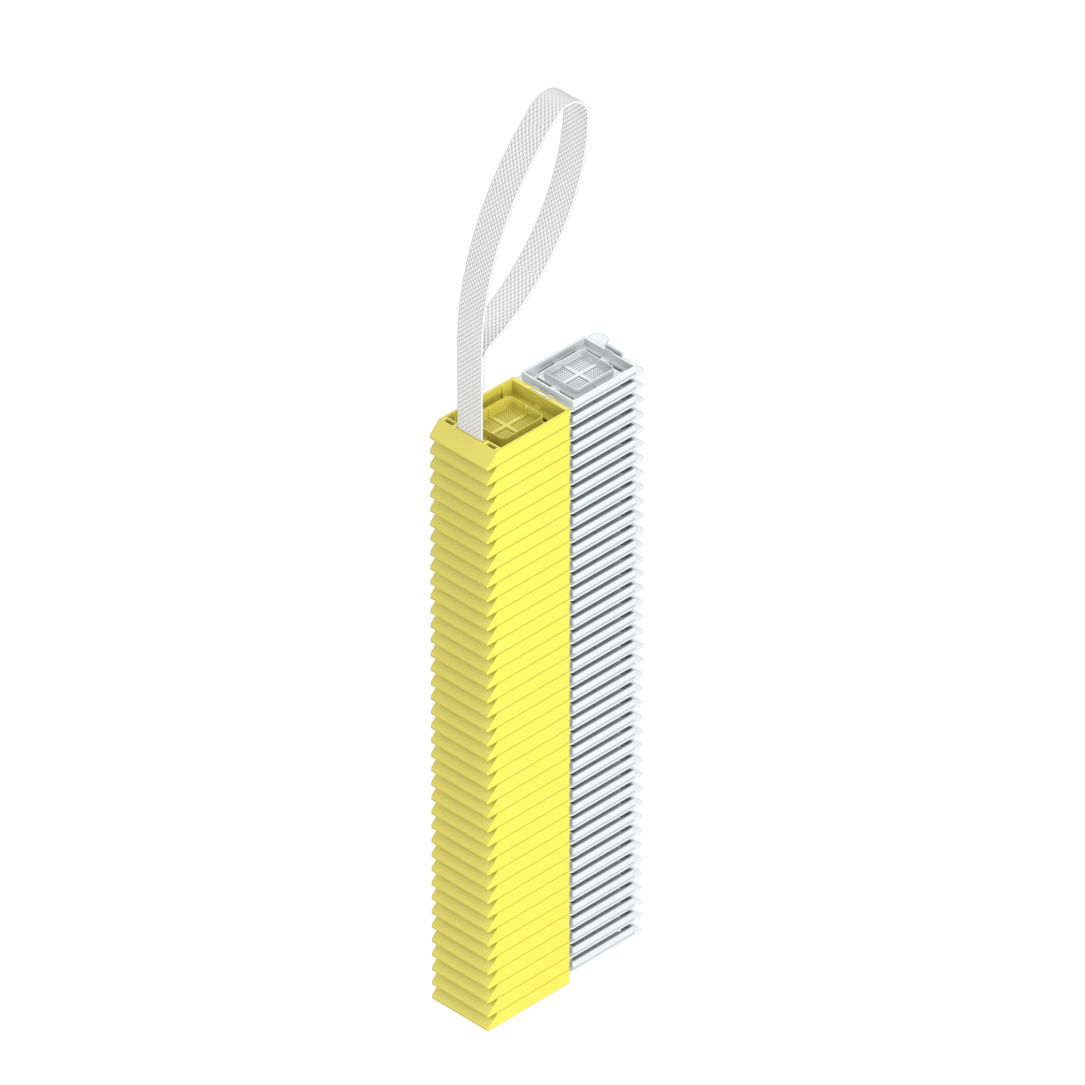 Lasereinbettkassetten - Bionet gelb mit Deckel am Band