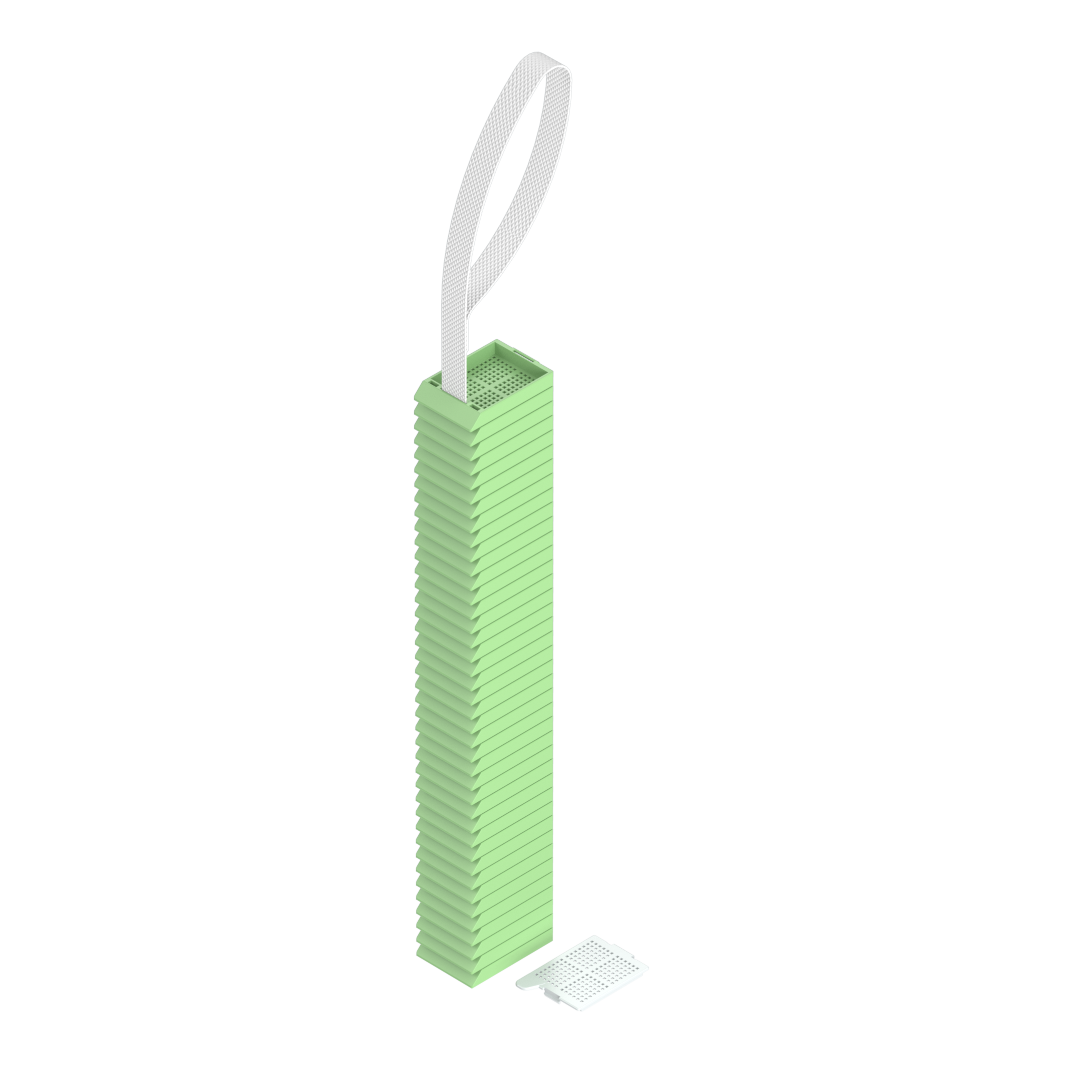 Lasereinbettkassetten - Biopsie hellgrün am Band, beiliegender Deckel