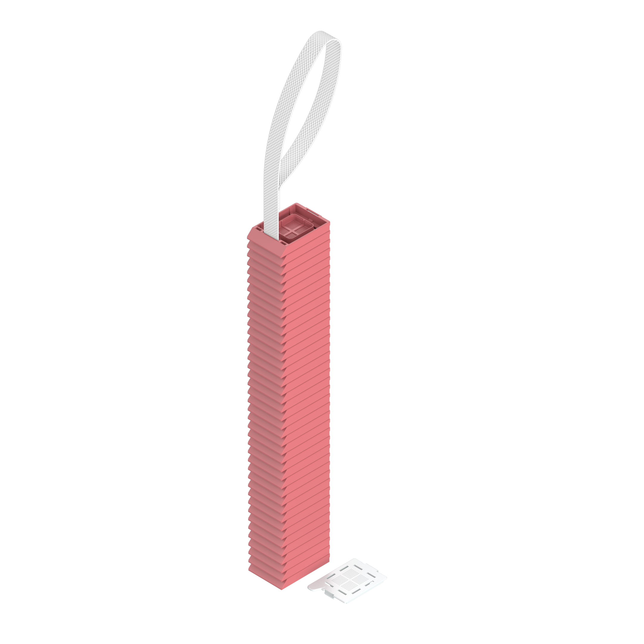 Lasereinbettkassetten - Bionet hellrot am Band, beiliegender Deckel