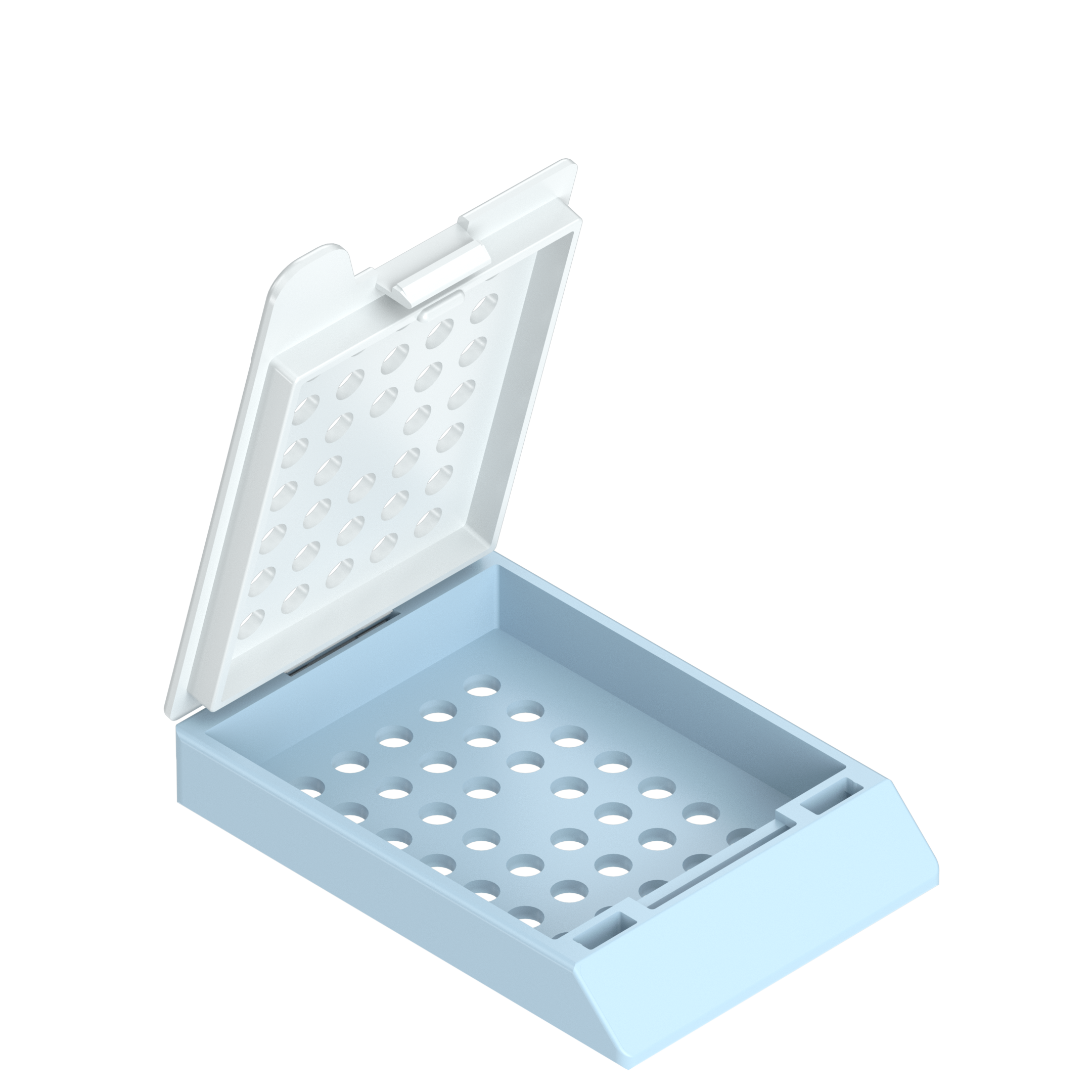 Einbettkassetten - Standard pastellblau mit Deckel