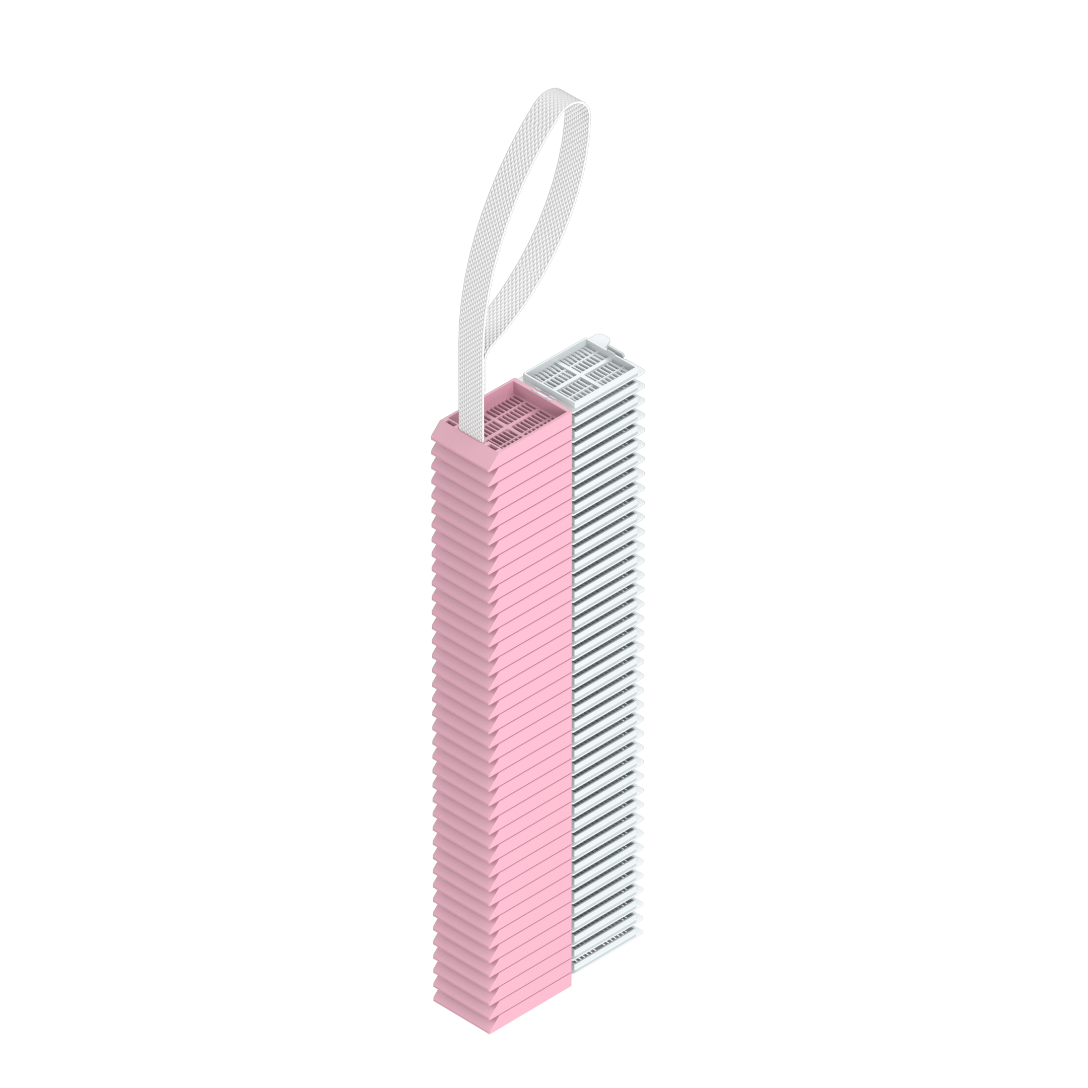 Einbettkassetten - Universal rosa mit Deckel am Band