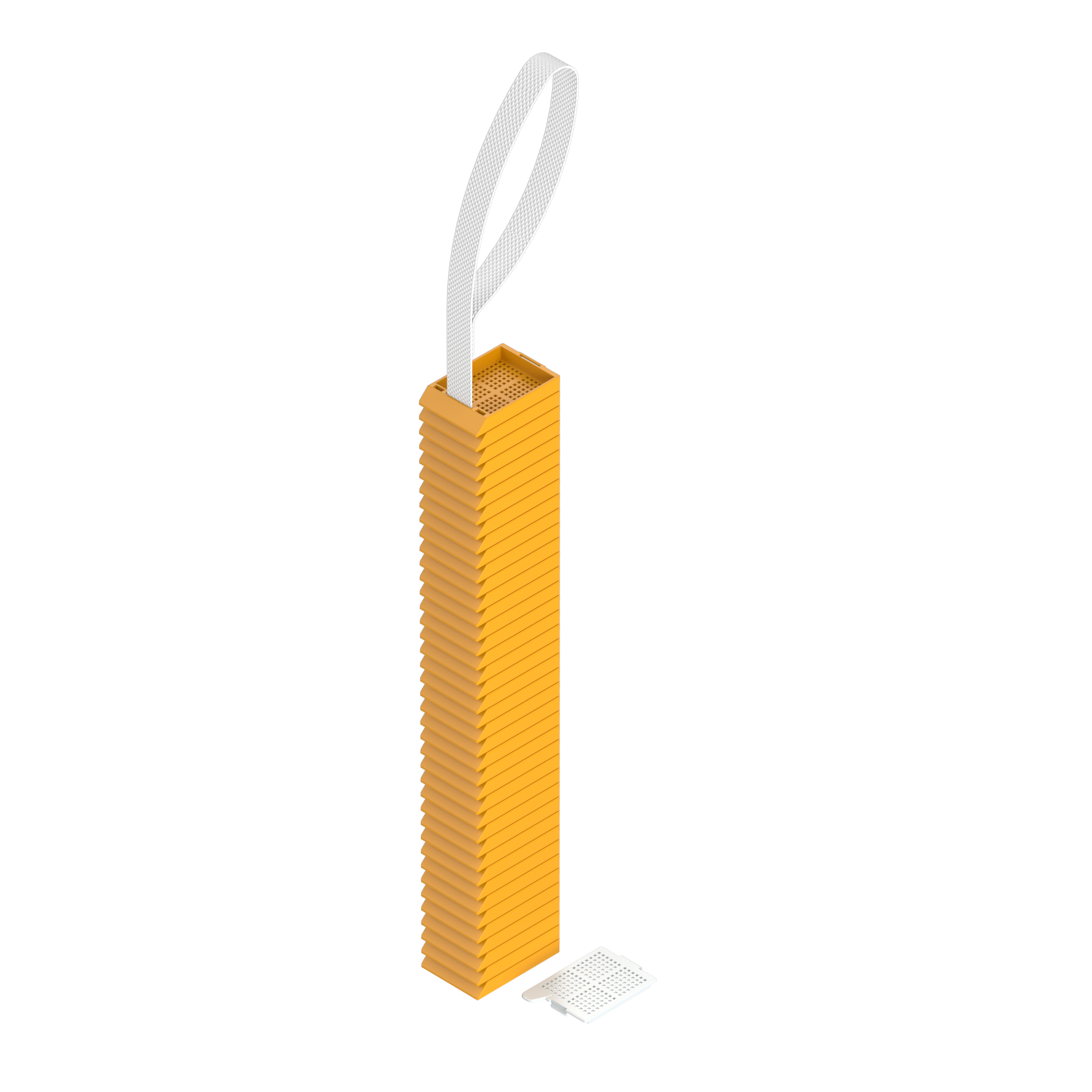 Lasereinbettkassetten - Biopsie hellorange am Band, beiliegender Deckel