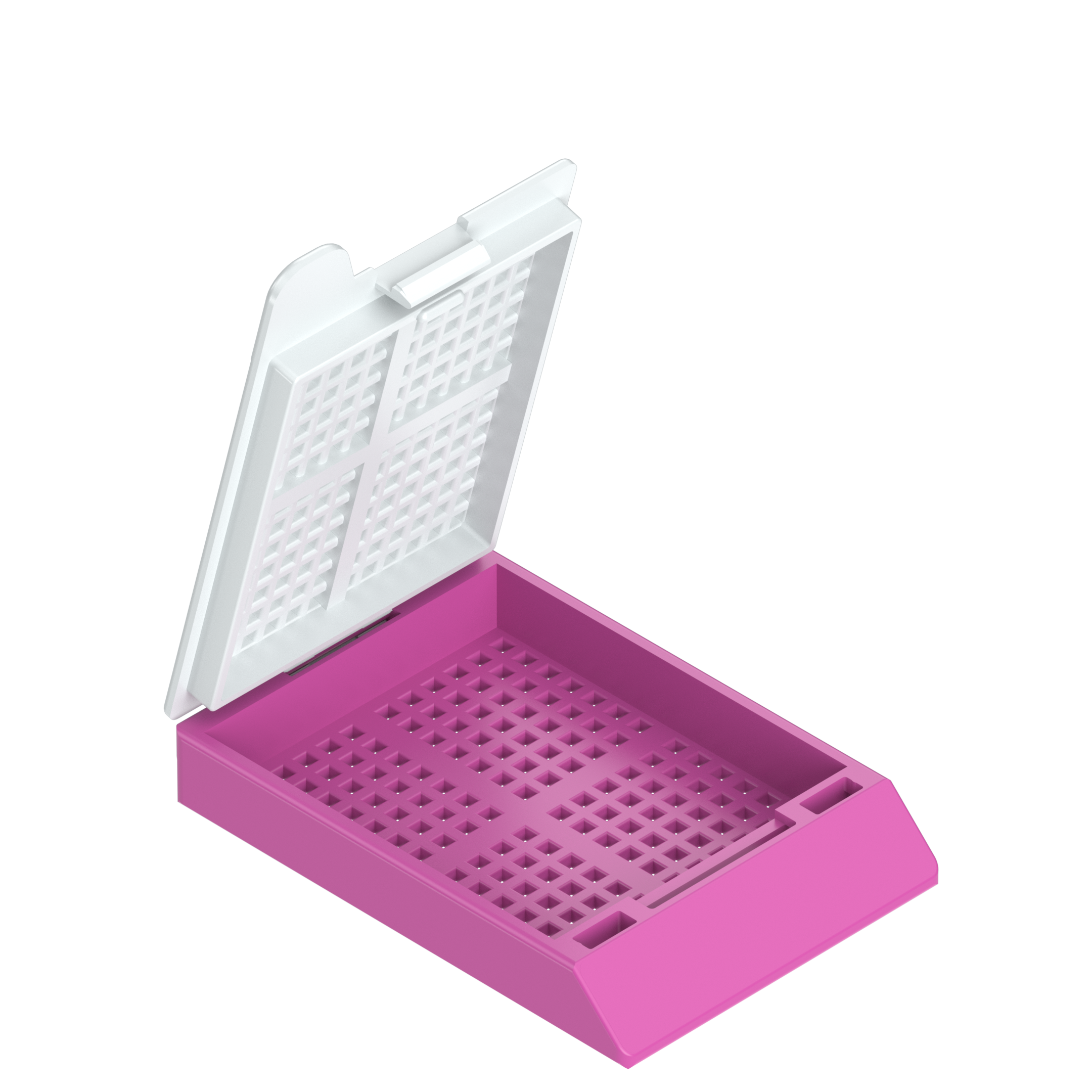 Einbettkassetten - Biopsie hellviolett mit Deckel