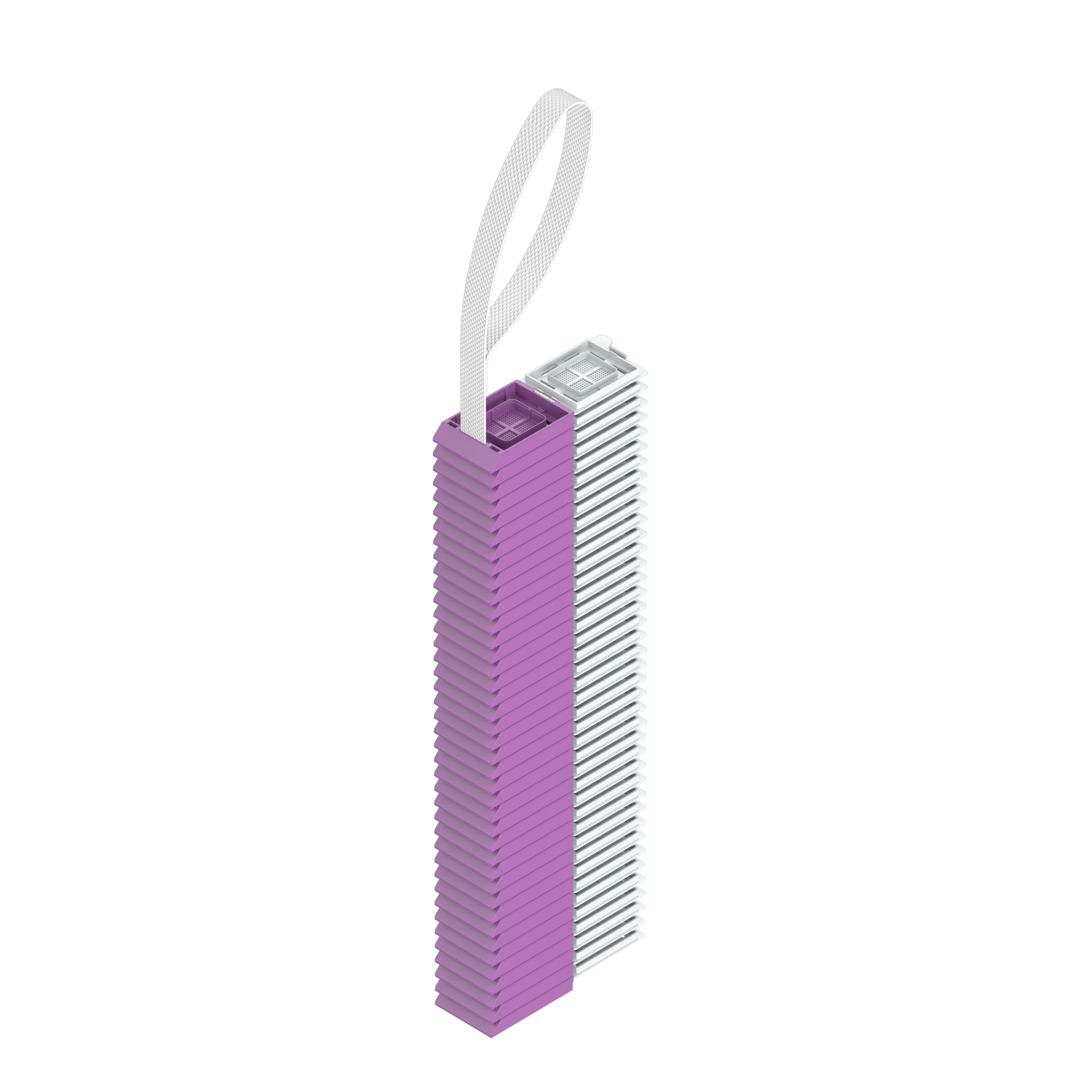 Einbettkassetten - Bionet dunkelviolett mit Deckel am Band