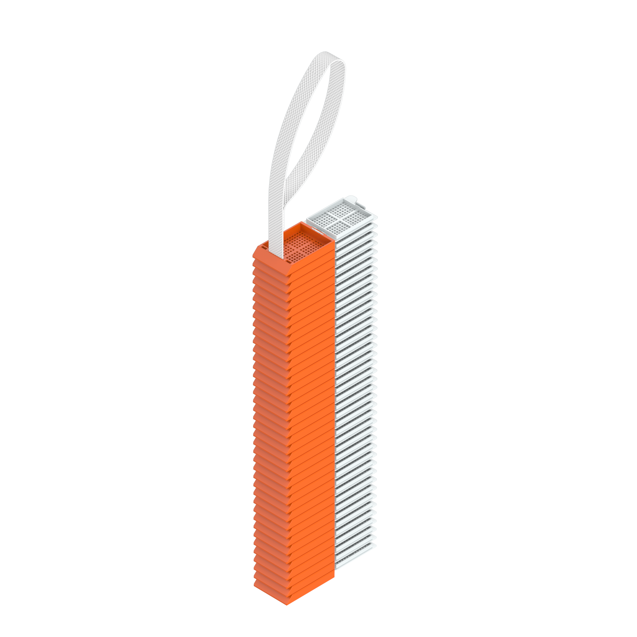 Einbettkassetten - Biopsie dunkelorange mit Deckel am Band