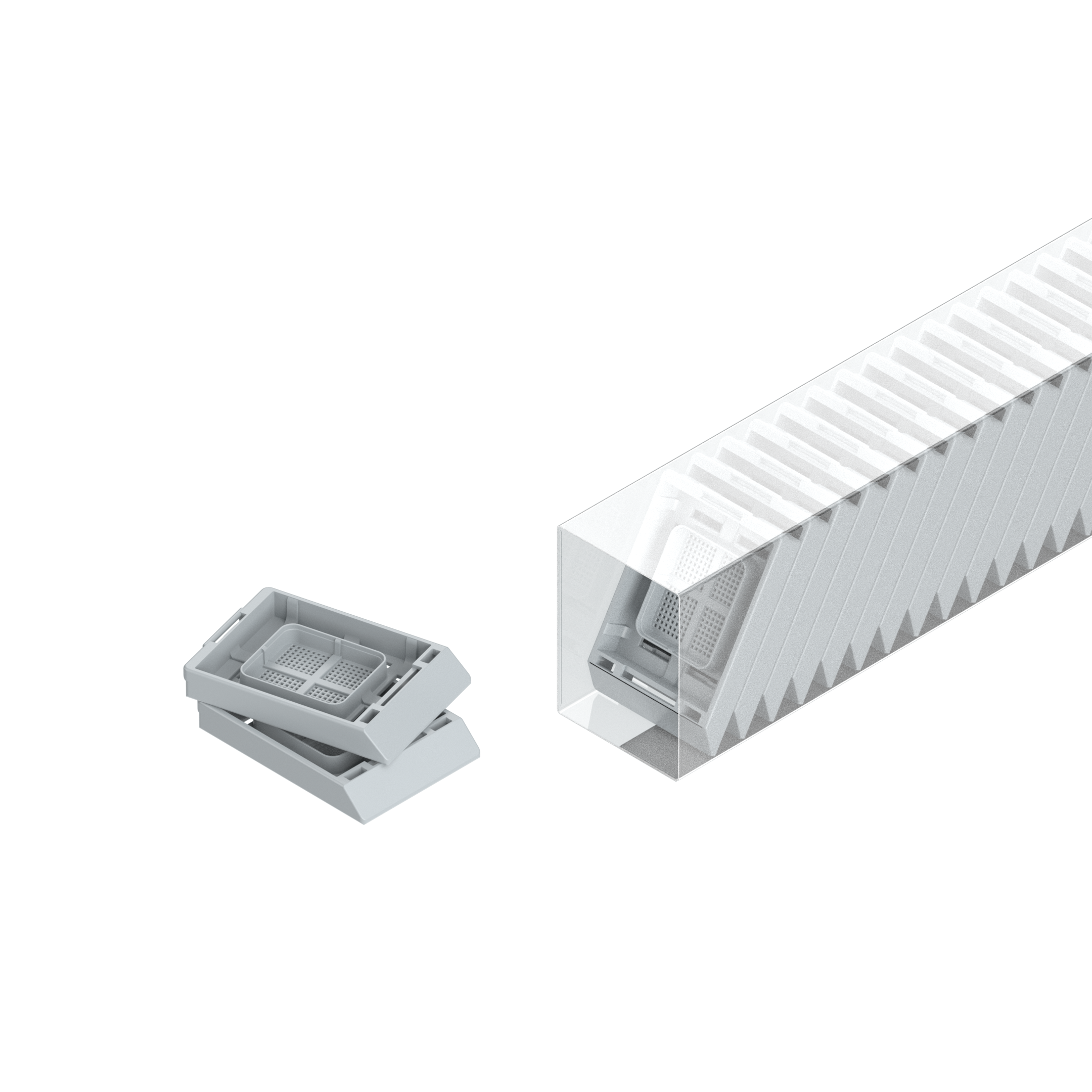 Einbettkassetten - Bionet grau ohne Deckel im Magazin