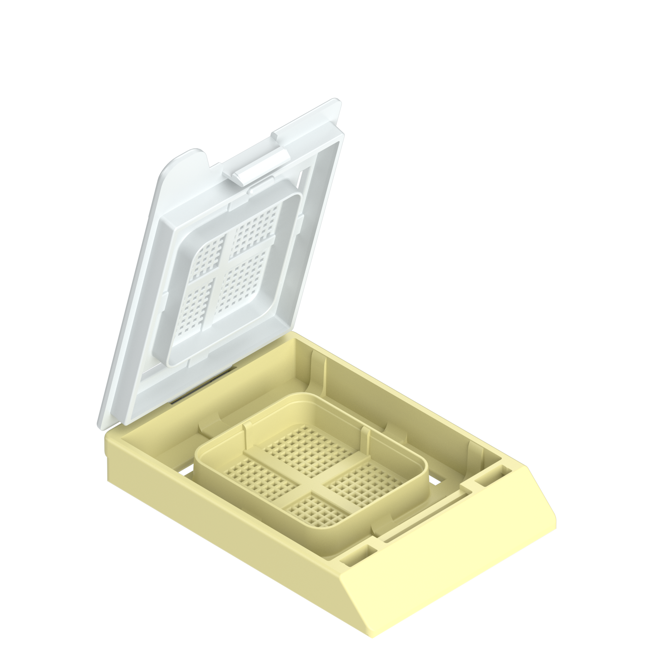 Einbettkassetten - Bionet pastellgelb mit Deckel