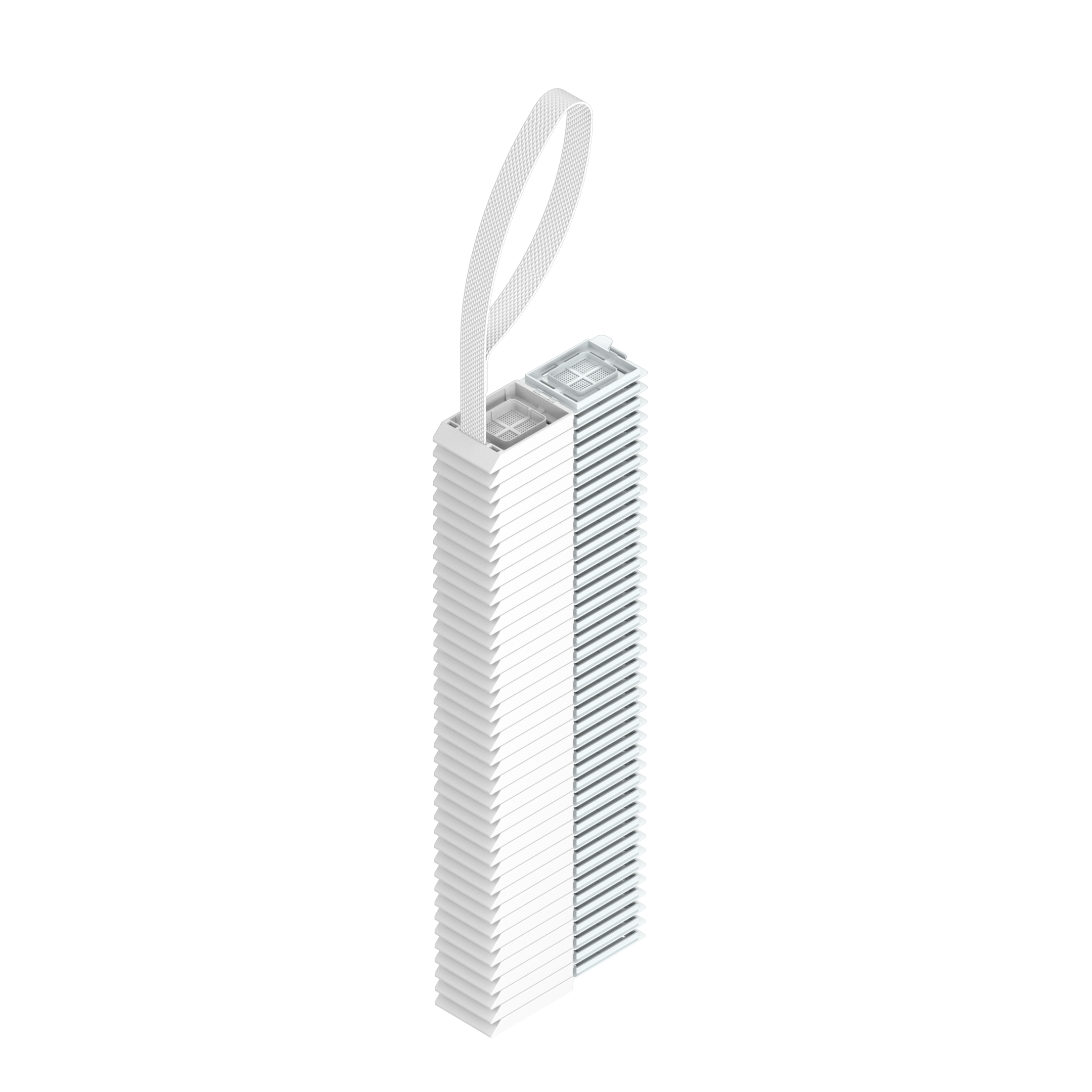 Lasereinbettkassetten - Bionet weiß mit Deckel am Band