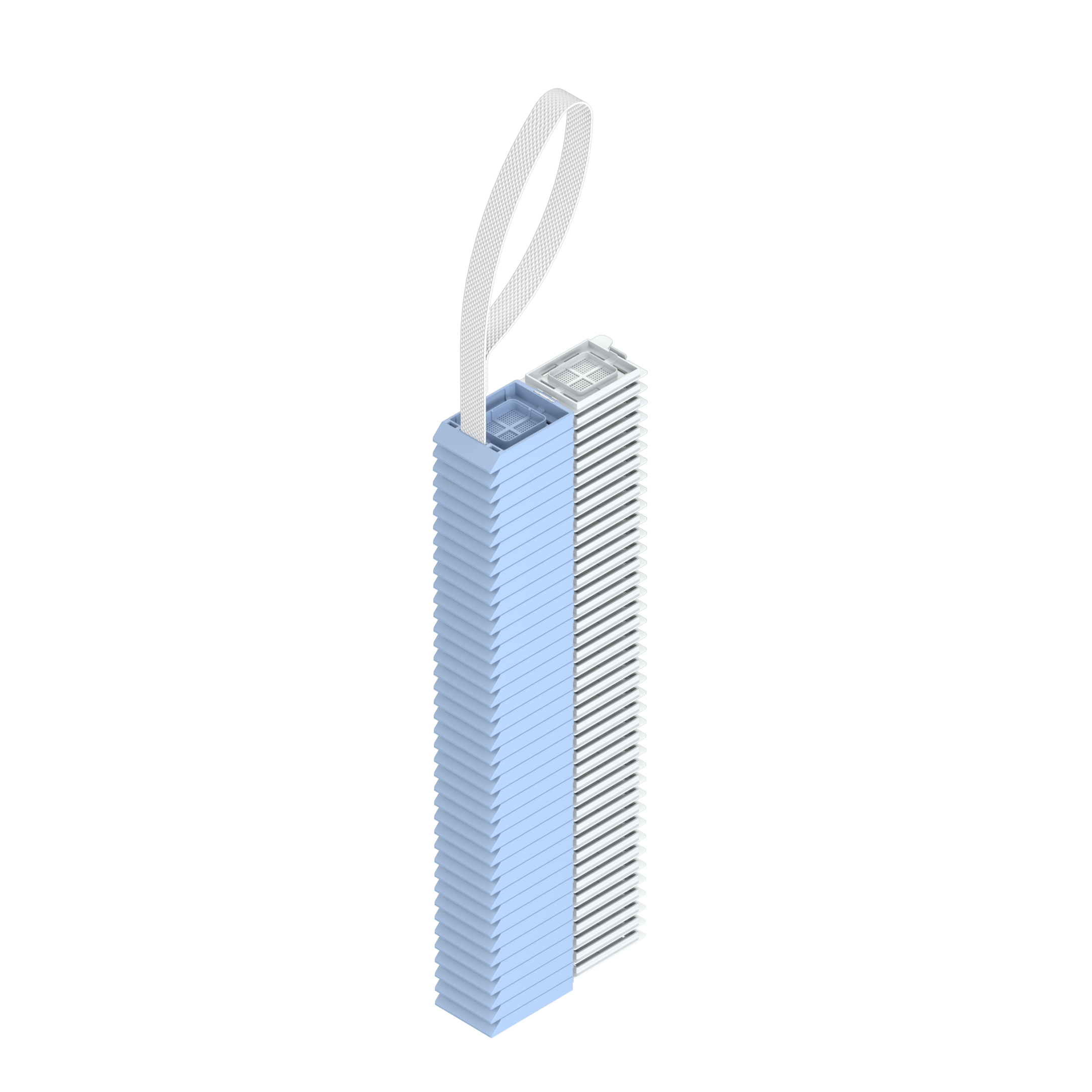 Einbettkassetten - Bionet hellblau mit Deckel am Band