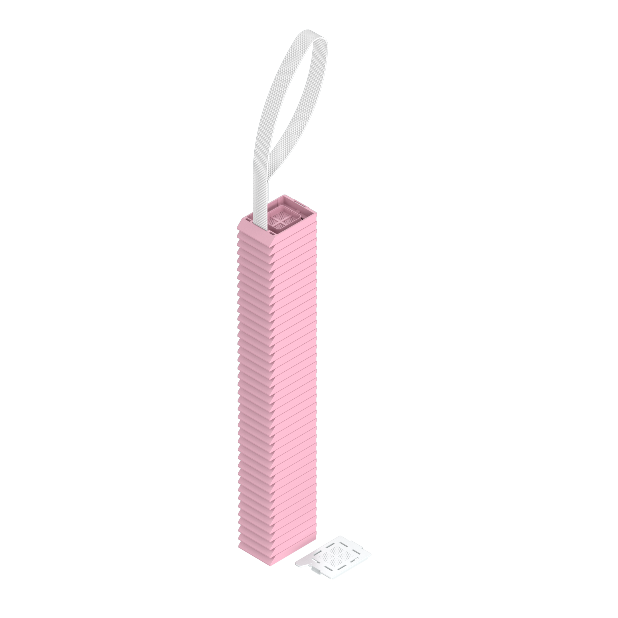 Lasereinbettkassetten - Bionet rosa am Band, beiliegender Deckel