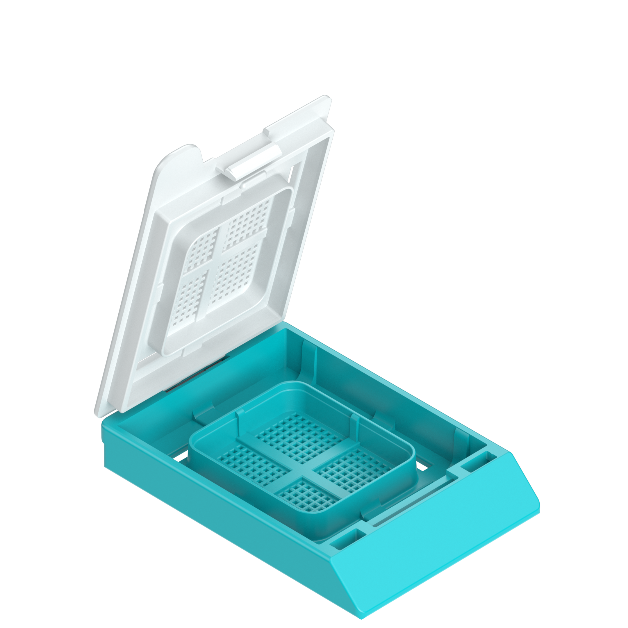 Einbettkassetten - Bionet türkis mit Deckel