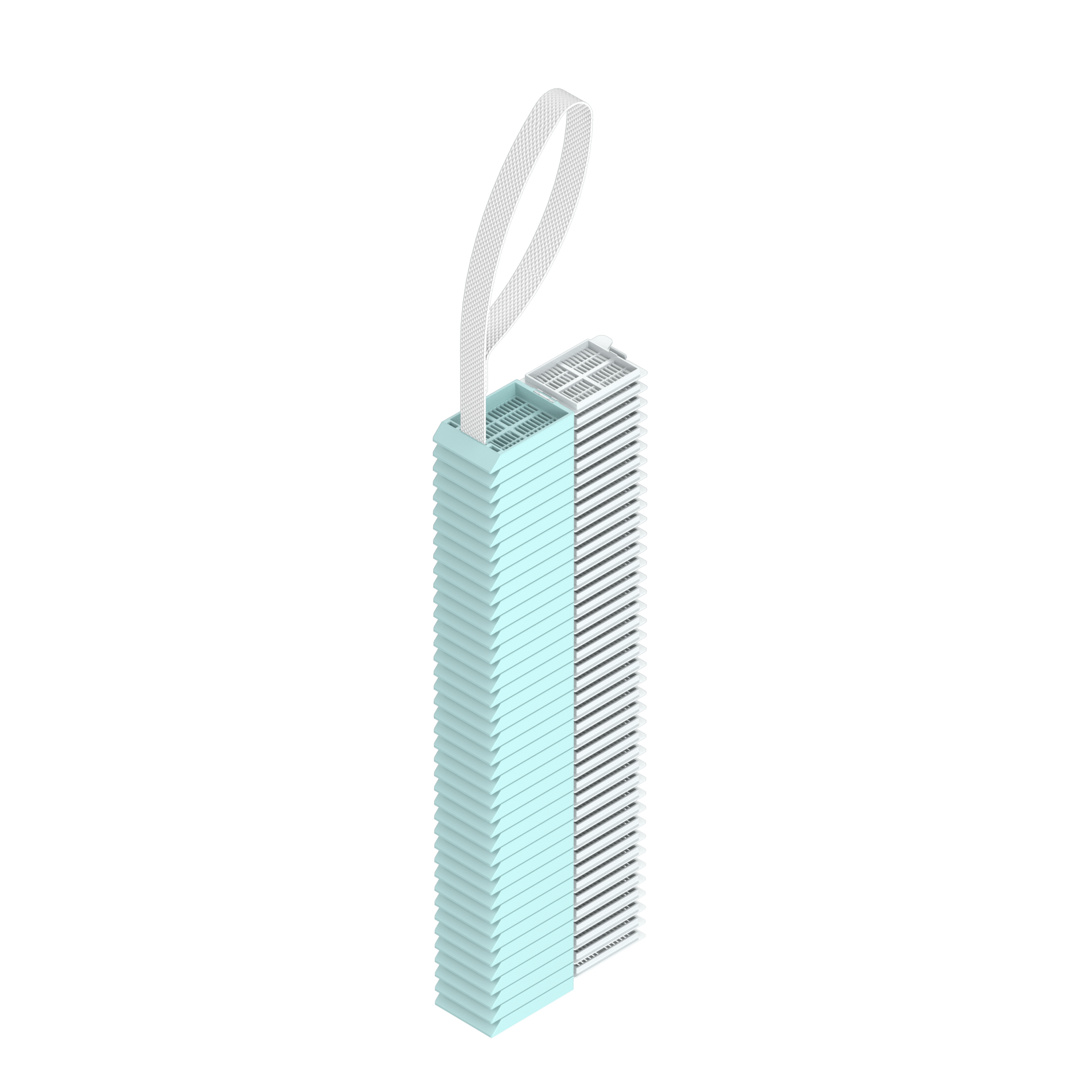 Einbettkassetten - Universal pastellgrün mit Deckel am Band