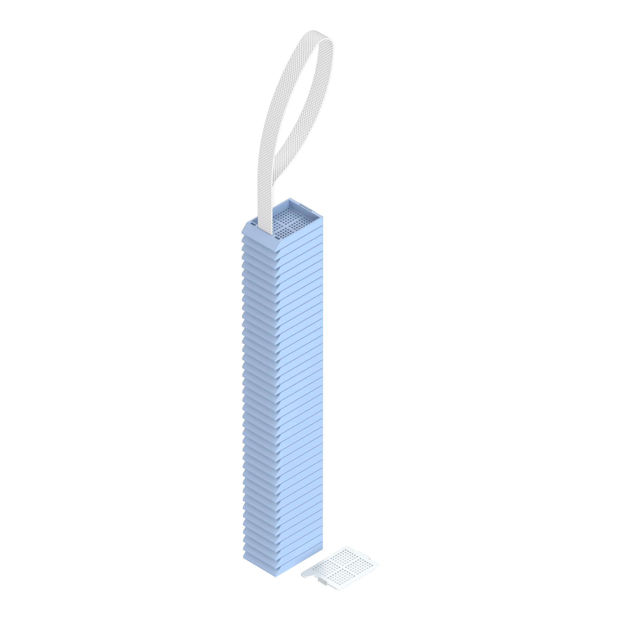 Lasereinbettkassetten - Biopsie hellblau am Band, beiliegender Deckel