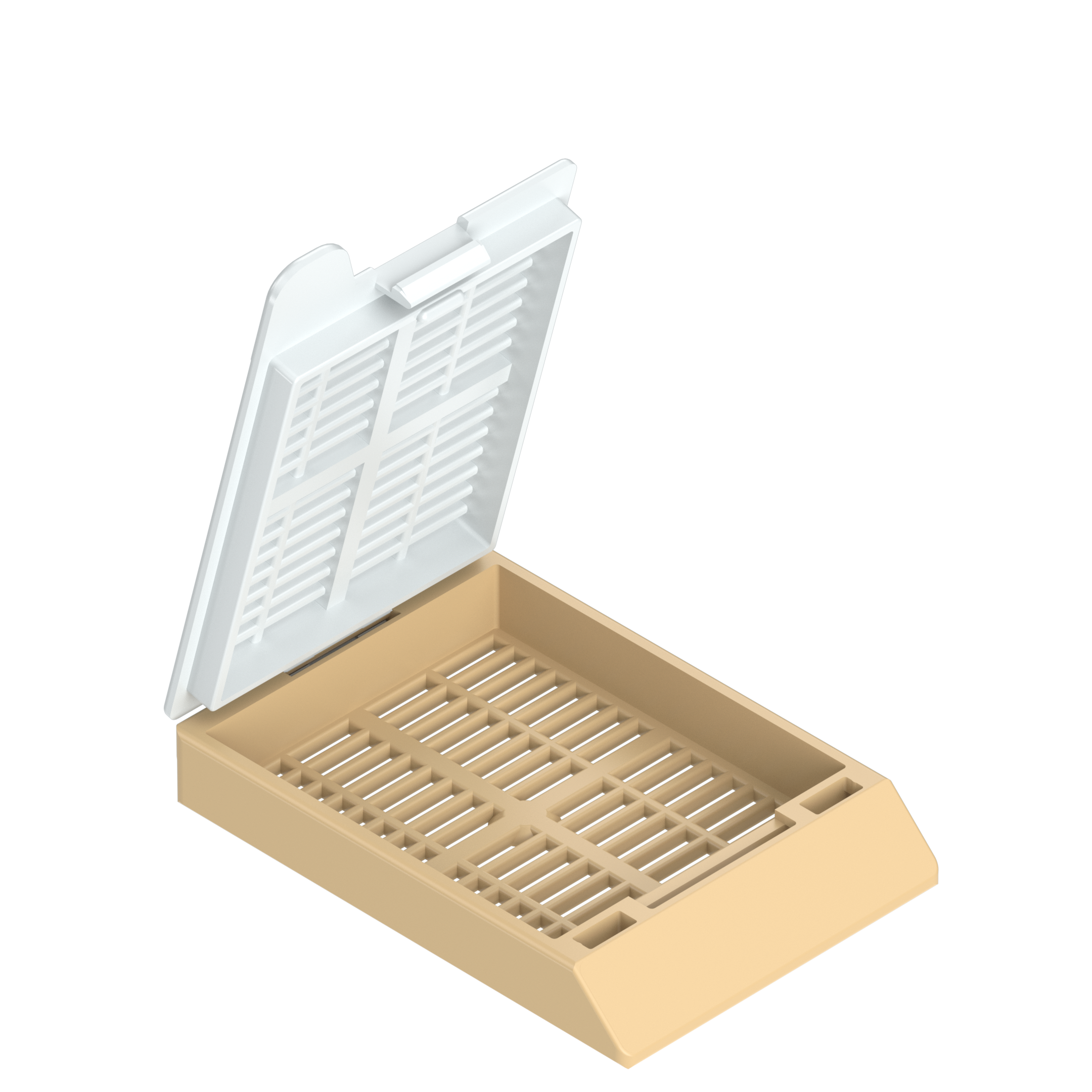 Einbettkassetten - Universal beige mit Deckel