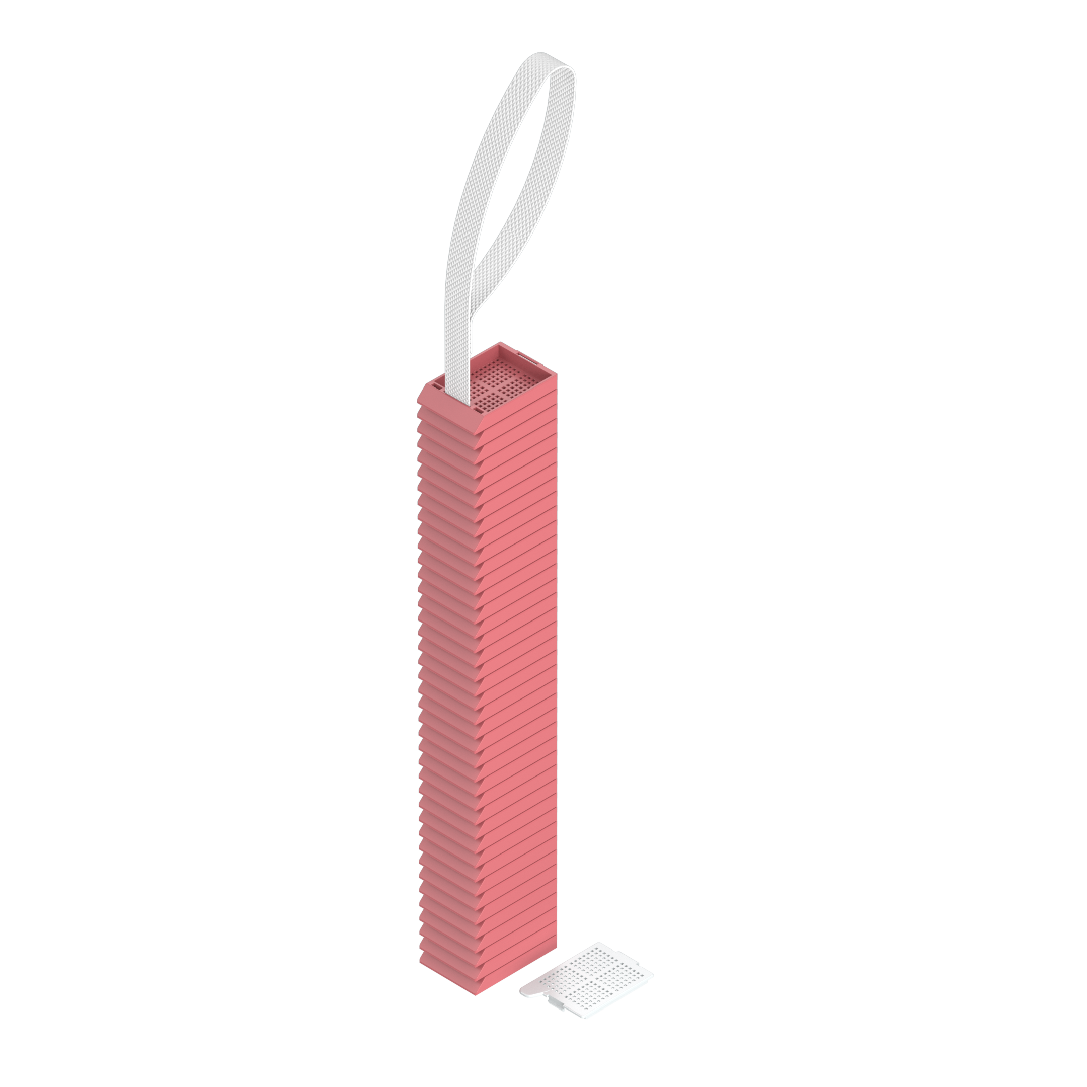 Lasereinbettkassetten - Biopsie hellrot am Band, beiliegender Deckel