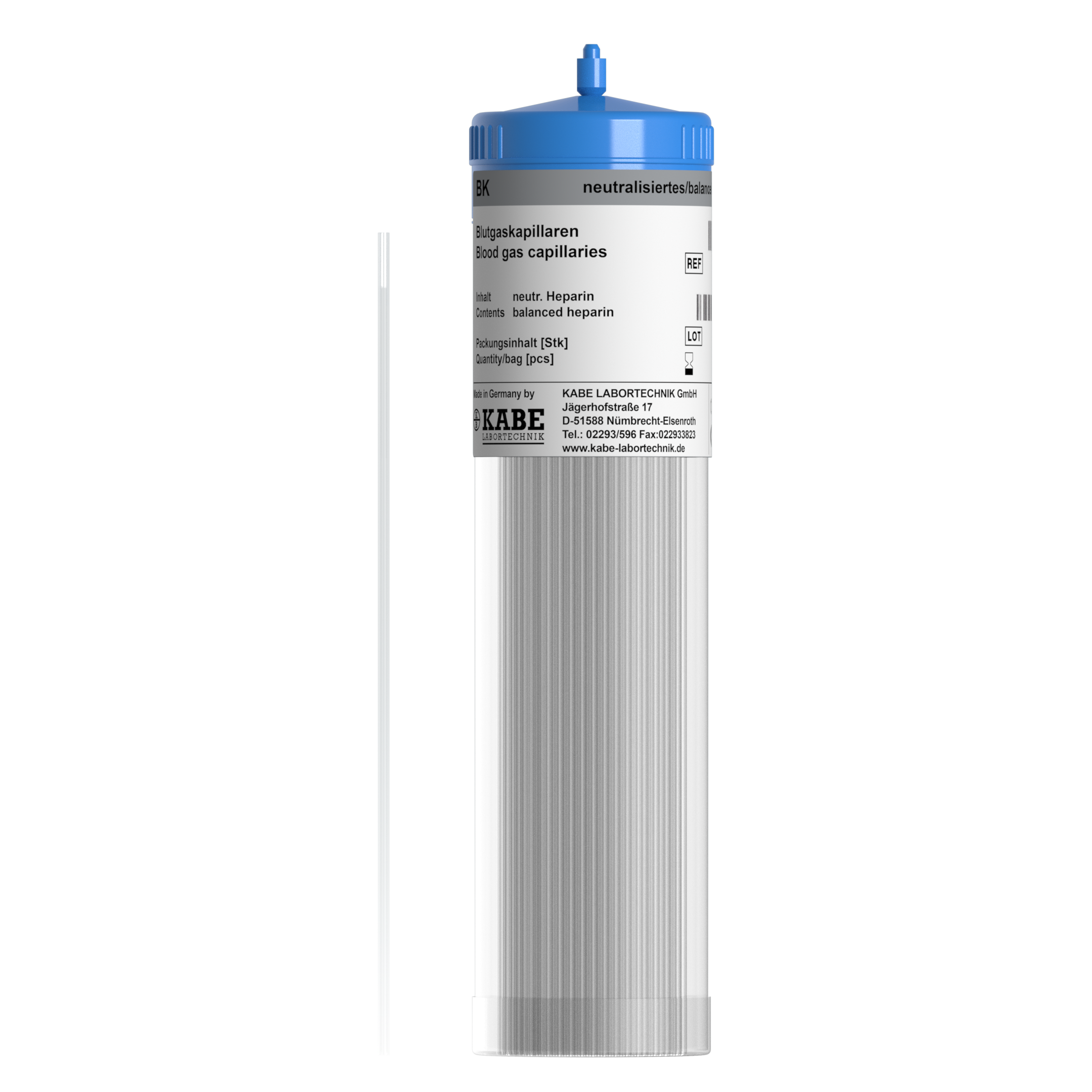 Blutgaskapillaren BK 210 neutralisiertes Heparin