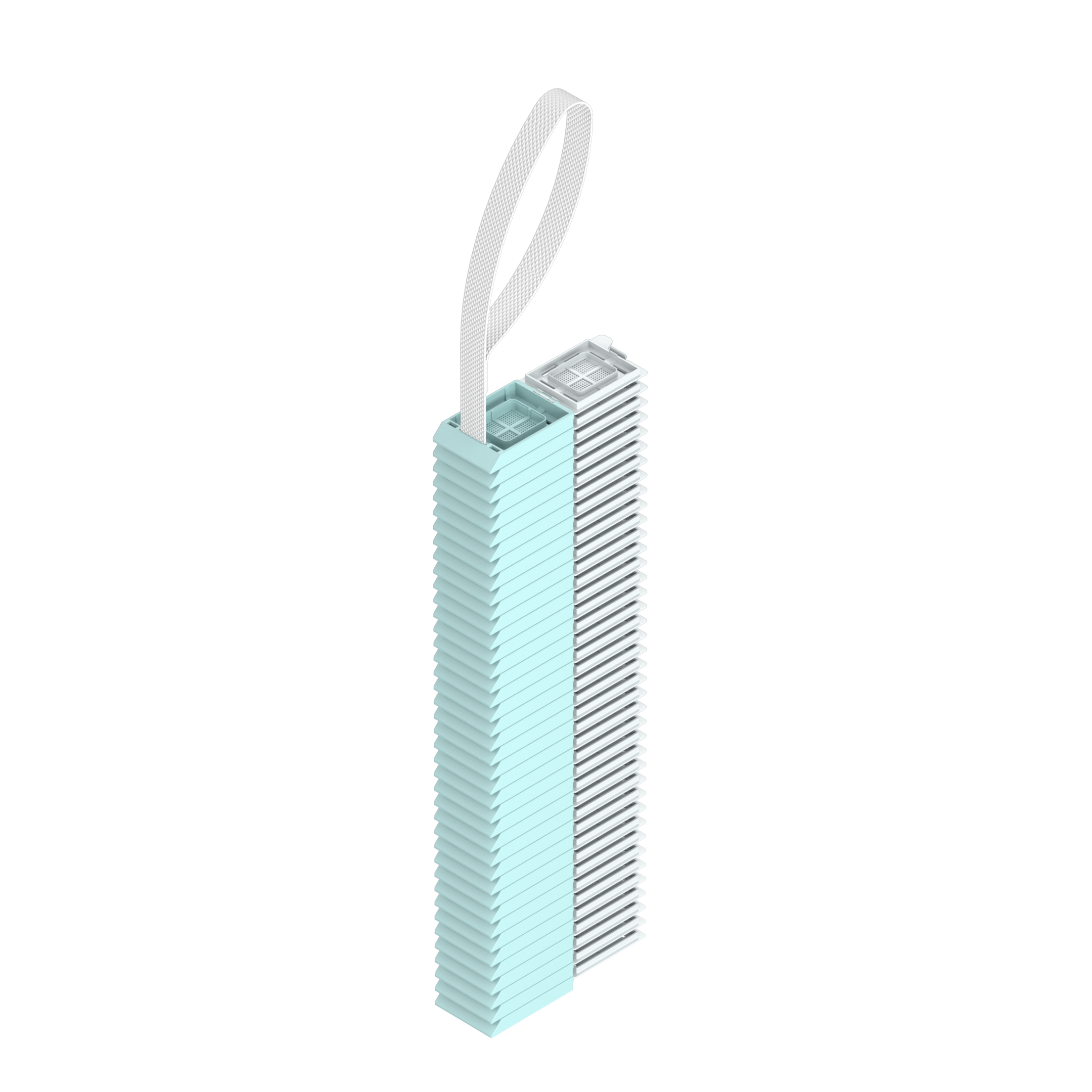 Einbettkassetten - Bionet pastellgrün mit Deckel am Band